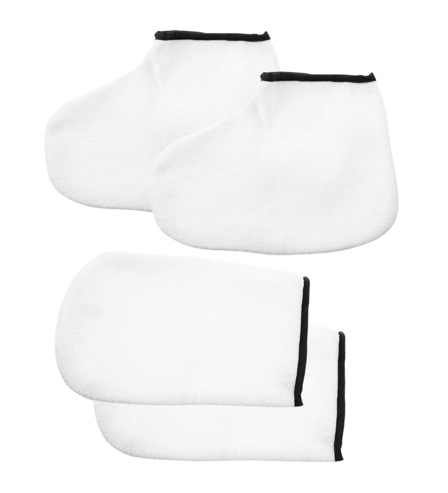 2 Pairs Hand and Foot Mask Body Wash Mitts Wax Tools Boot Glove Wax Treatment Tools Supply Exfoliating Boots Thermal Mitten Gloves Feet Care Mask Polyester Remover White Spa - Buy Online on GoSupps.com