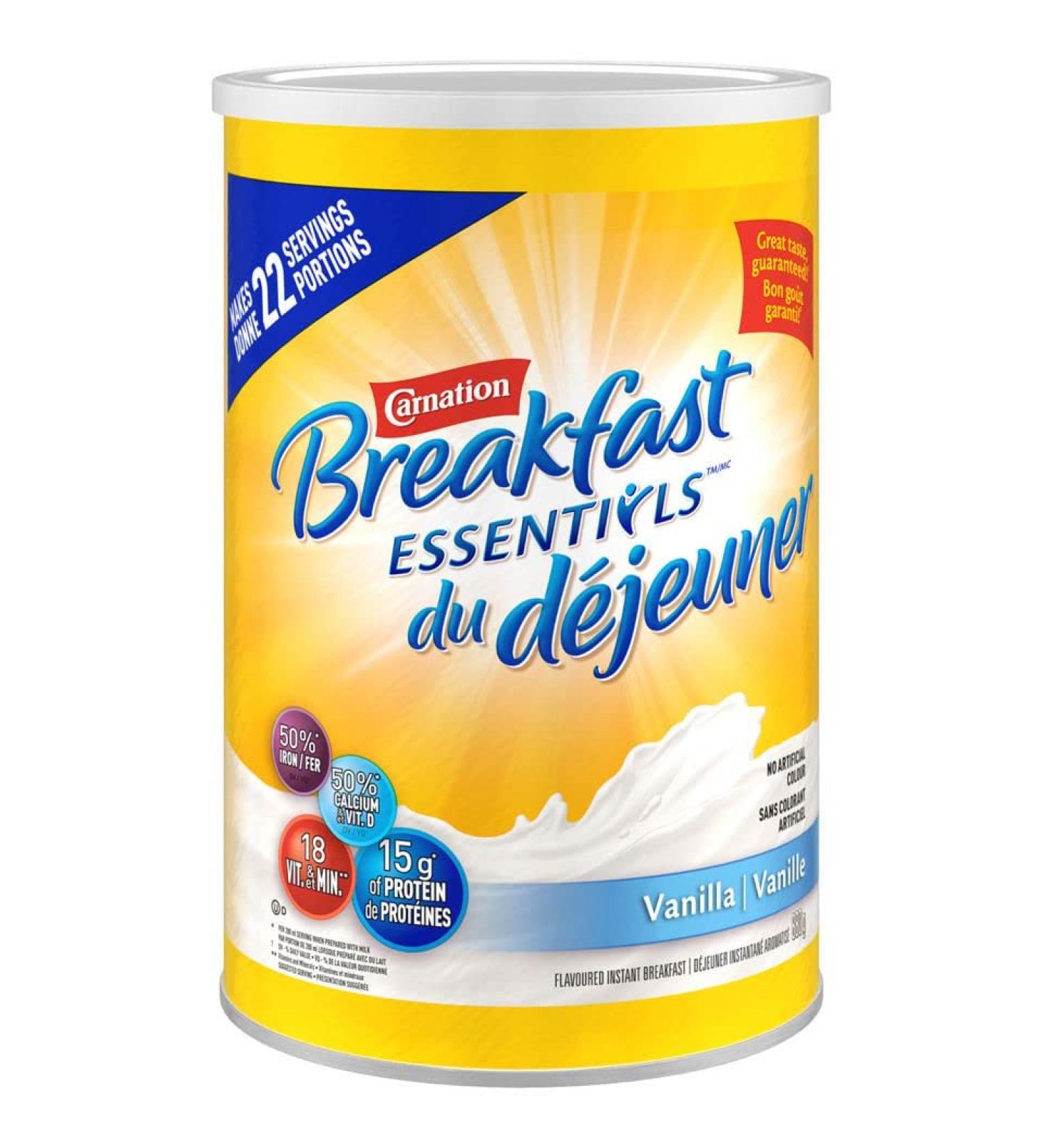 Carnation Breakfast Essentials - Vanilla Instant Breakfast Drink Powder  880g/31oz  Imported from Canada - Buy Online on GoSupps.com