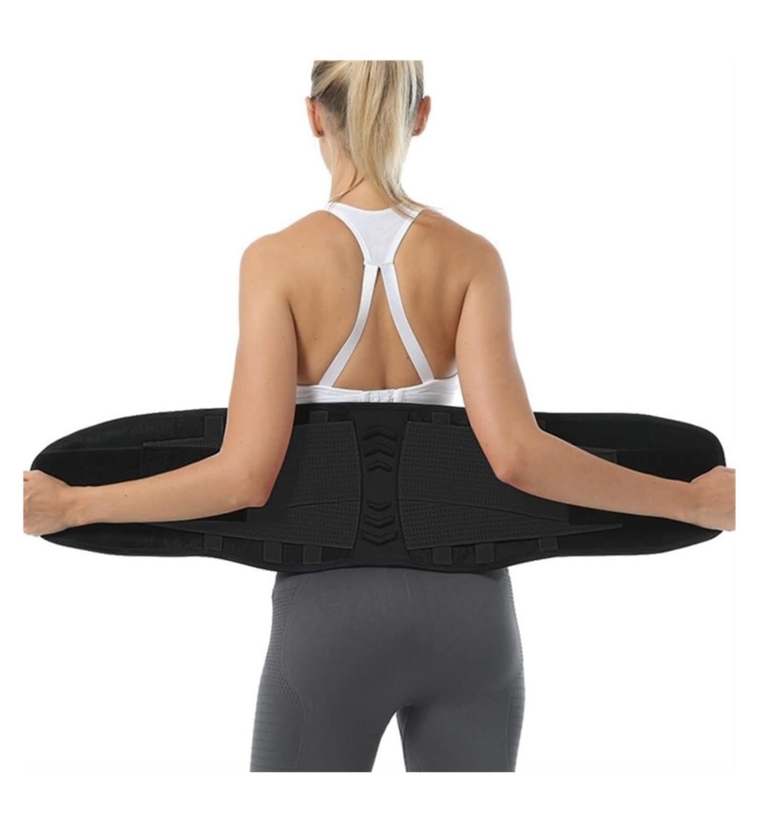 Back Support Back Brace Lumbar Support Elastic Back Lumbar Brace Support Belt Orthopedic Posture Corrector Lower Back Waist Back Support Belt(Black Medium) Medium Black - Buy Online on GoSupps.com
