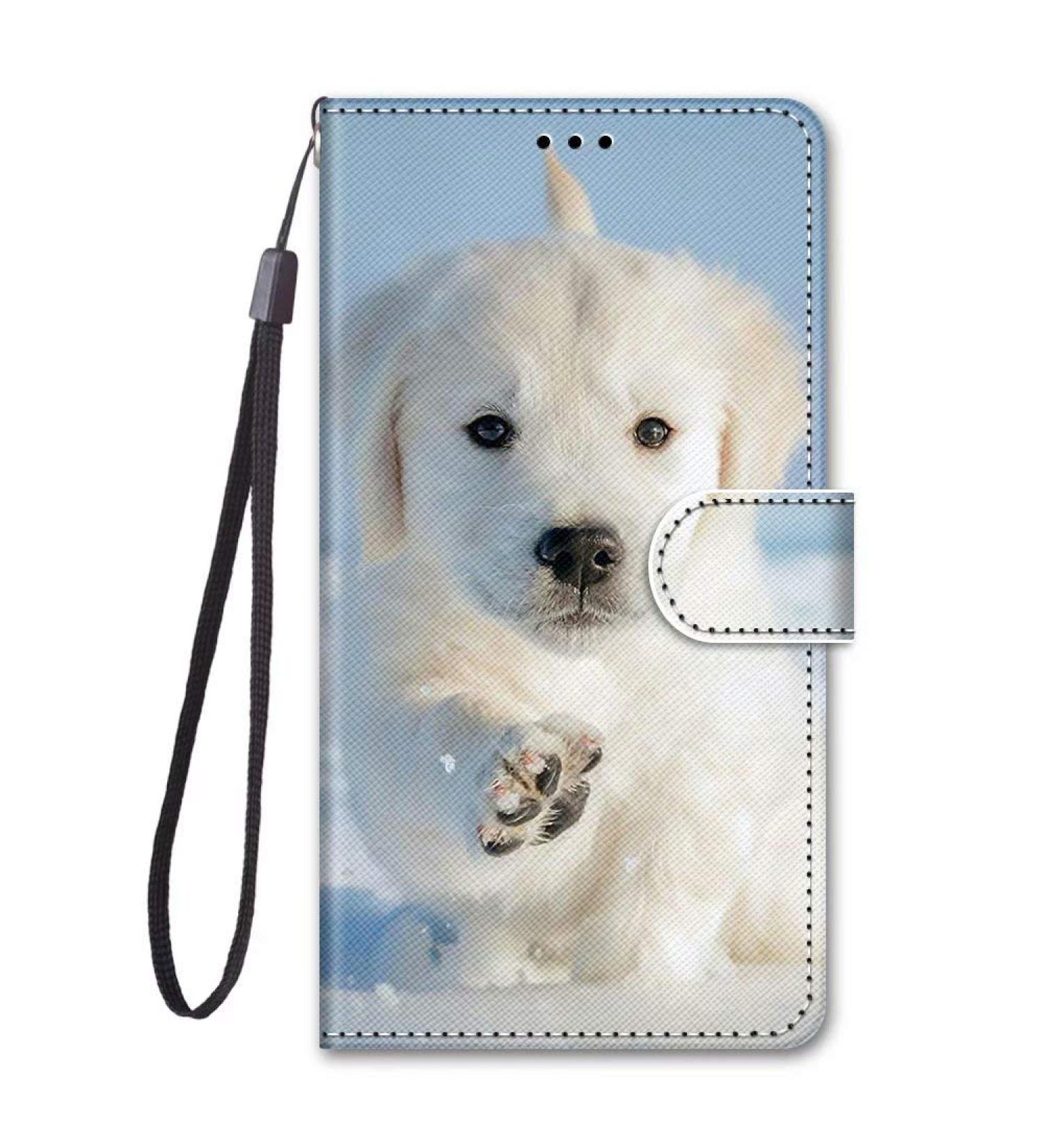 Miago Flip PU Leather Case for Xiaomi Poco X3 NFC - Colorful Pattern Wallet Cover with Card Compartments & Stand - Snow Dog Design - Buy Online on GoSupps.com