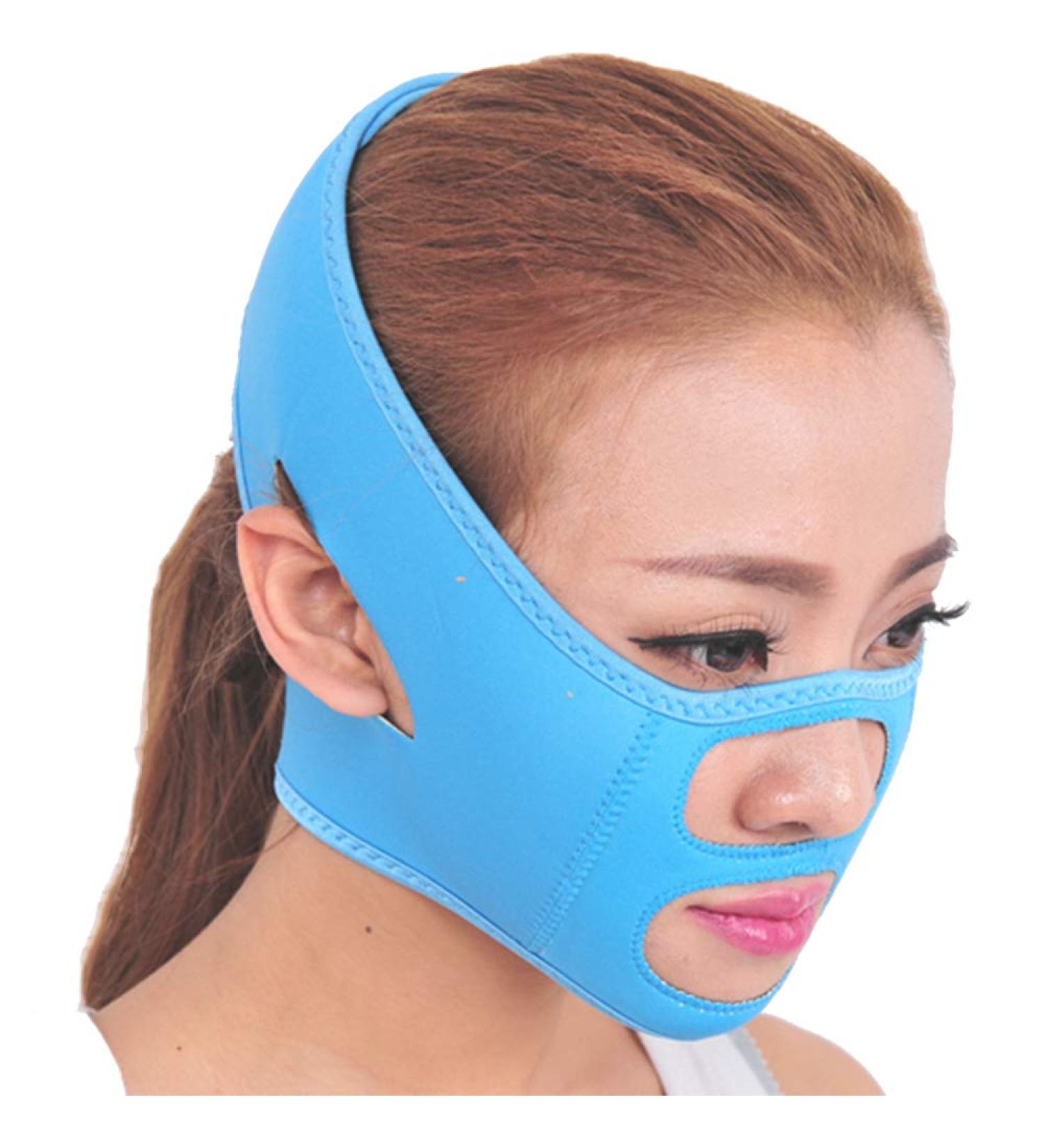 Perfect V Face Slimming Mask Belt | Breathable Anti-Wrinkle Bandage for Double Chin & Lifting - Buy Online on GoSupps.com