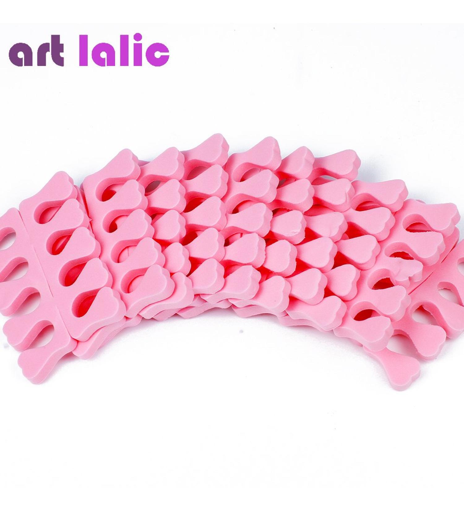 Artlalic toe separator made of soft EVA foam sponge foot UV gel tool salon nail polish manicure pedicure nail art 20 pieces (10 pairs)