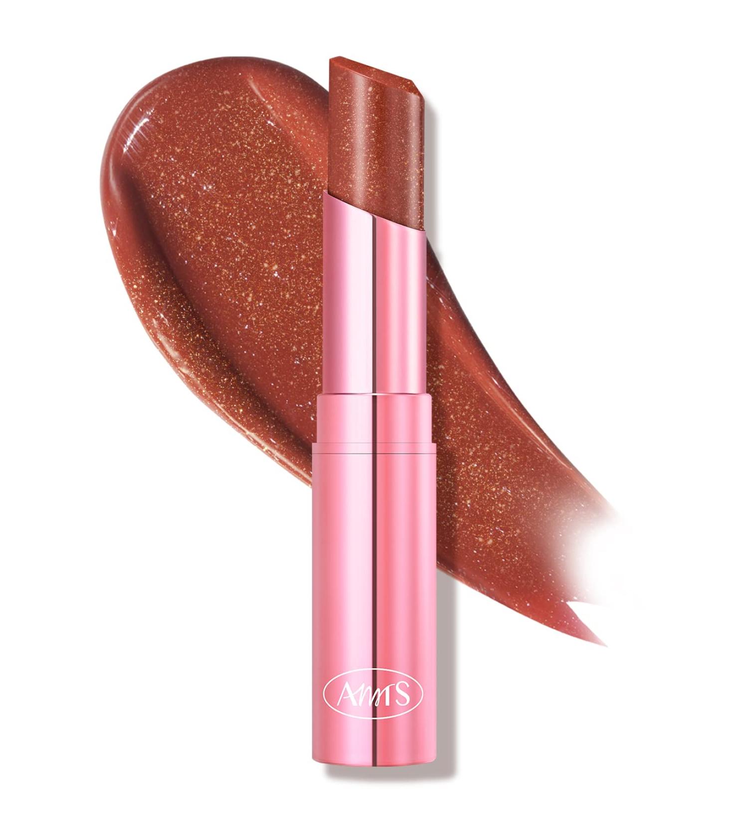 AMTS Tinted Lip Balm-Drama | Hydrating Glitter Lipstick for Dry Lips | Korean Beauty Moisture Lip Tint - Buy Online on GoSupps.com