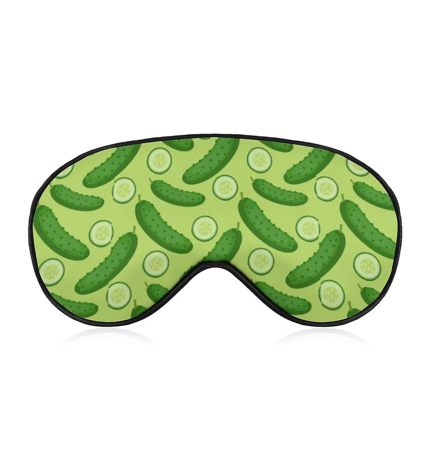 Dill Pickles Sleeping Blindfold Mask | Cute Eye Shade & Funny Night Cover with Adjustable Strap for Men & Women - Shop Internationally - Buy Online on GoSupps.com
