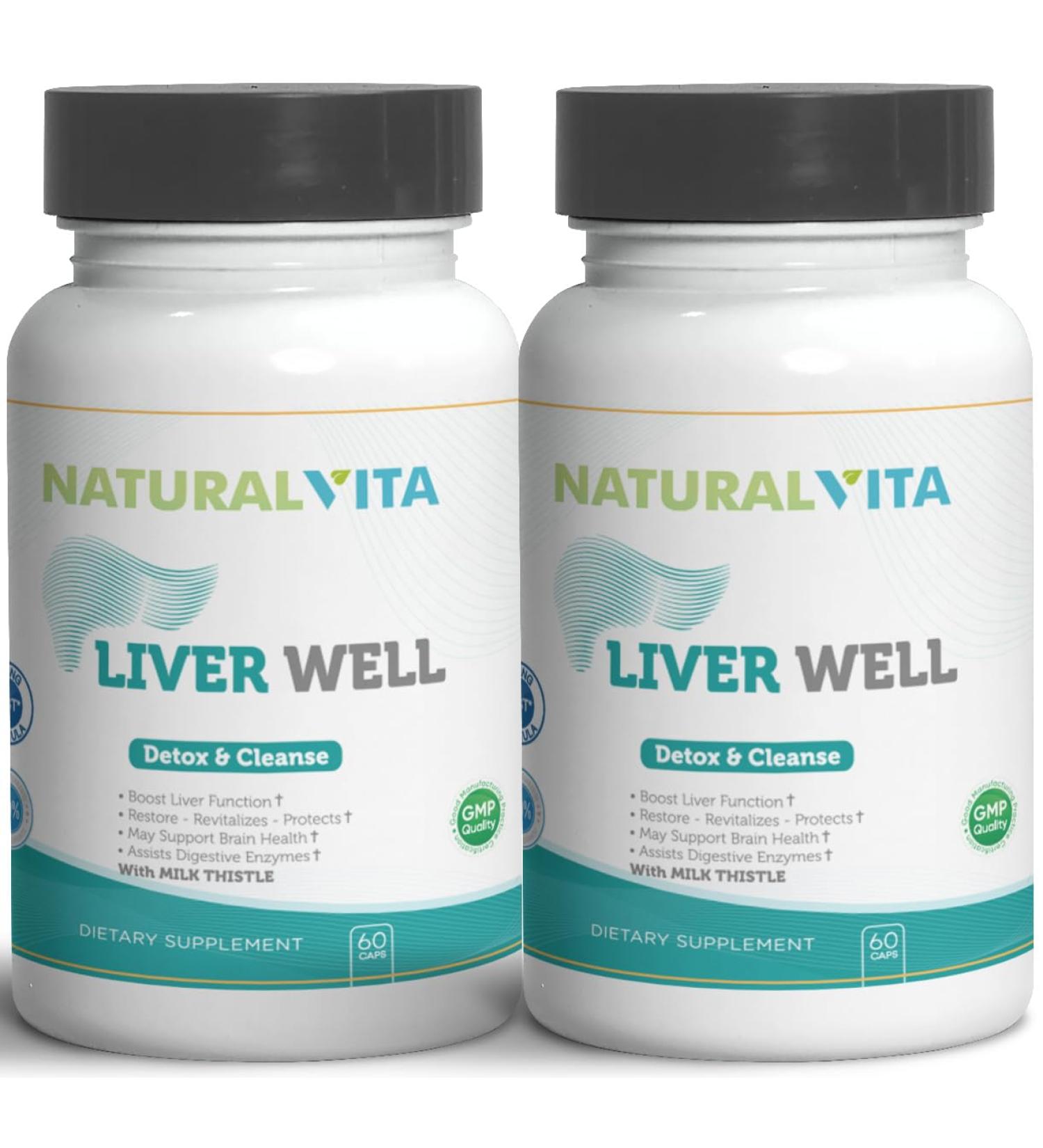 Liver Well (2) Cleanse Metabolic Support Dtox - Liver Supplement for Liverwell Health with Milk Thistle Extract - Buy Online on GoSupps.com