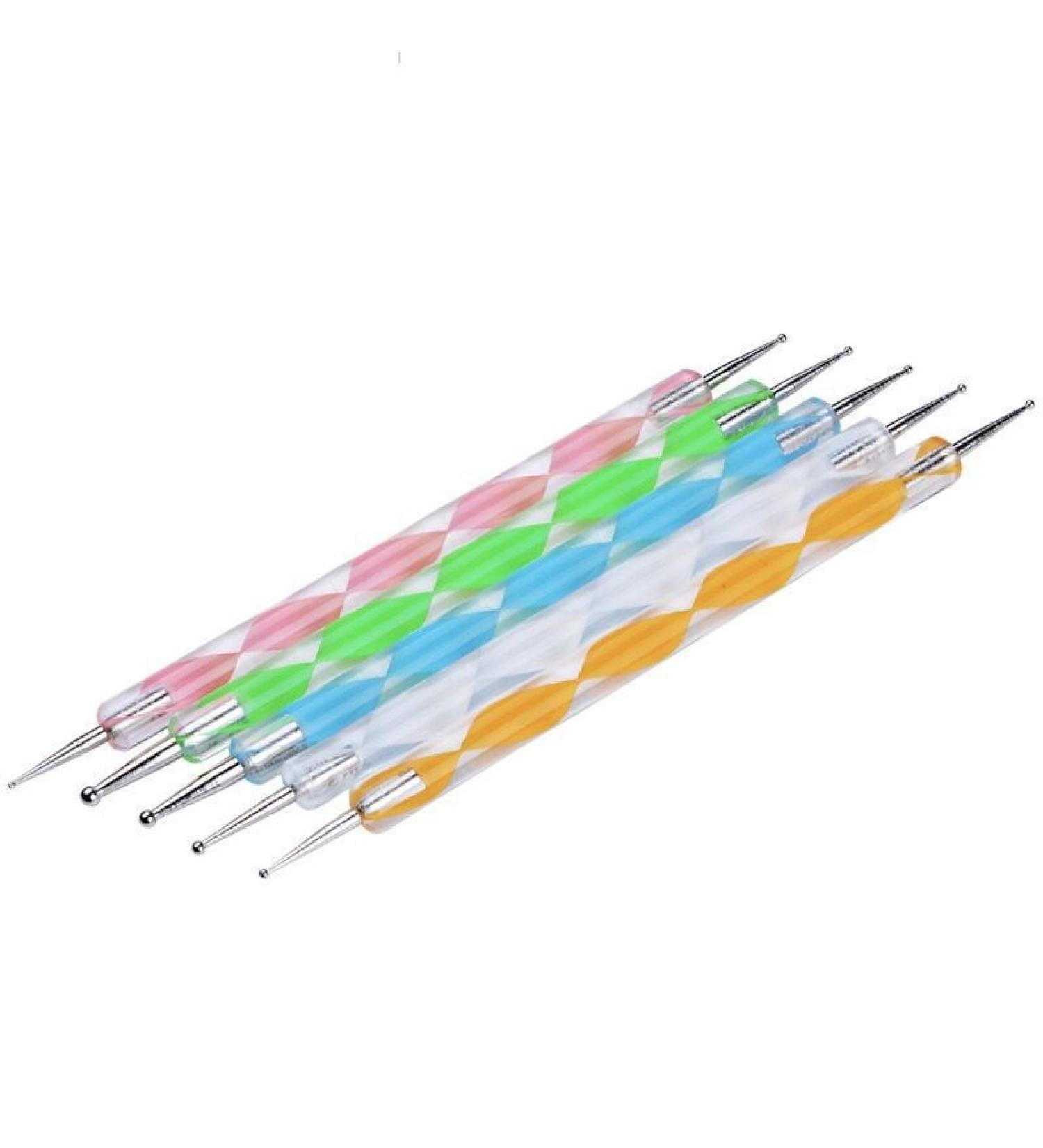 YOXIER Nail Art Brush Double-Head Nail Draw Line Pen Portable DIY Multi - Buy Online on GoSupps.com