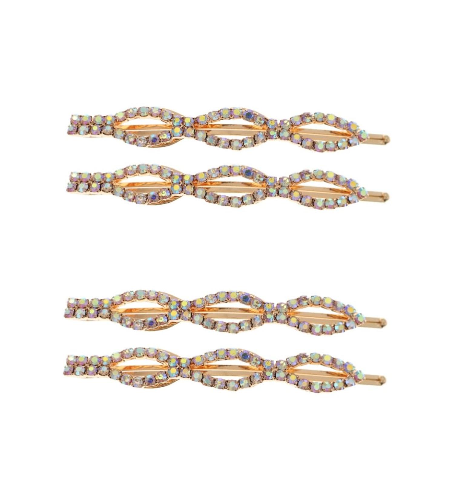 MAGICLULU 2 Pairs Ab Diamond Bangs Hairpin Hair Slides for Girls Barrettes for Thick Hair Bow Hair Clips Hair Barrettes Bangs Hair Clip Hair Pin Bobby Pin Rhinestone Bride Cute Side Clip - Buy Online on GoSupps.com