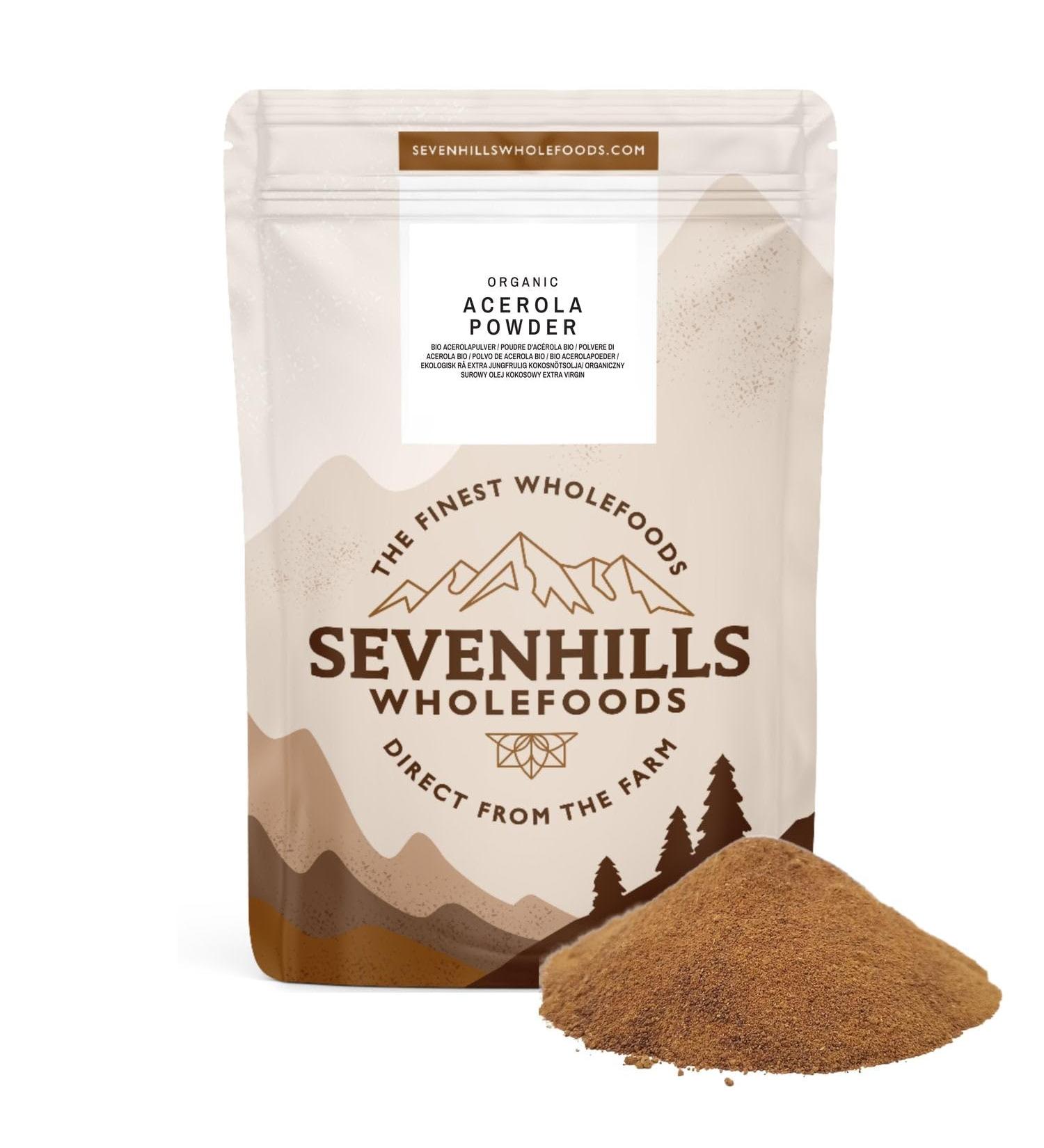 Sevenhills Wholefoods Organic Raw Acerola Powder 100g - Natural Vitamin C Supplement - Buy Online on GoSupps.com