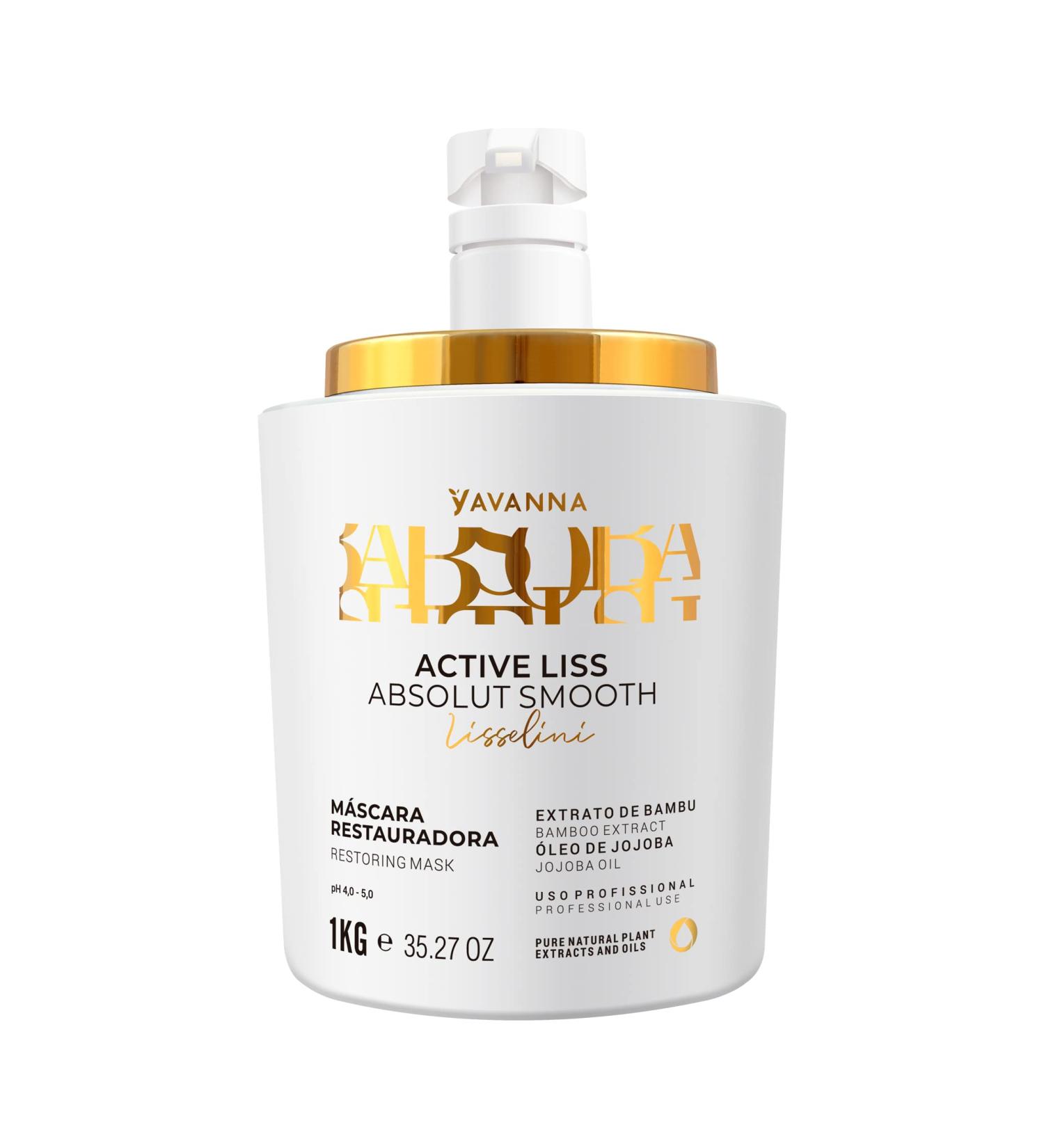 Y YAVANNA | Professional Hair Mask - Ultimate Repair & Smoothing Treatment with Active Liss Bamboo Extract Jojoba Oil for Intensive Damage Repair and Growth Restore Treatment (1 kg / 35.27 oz)