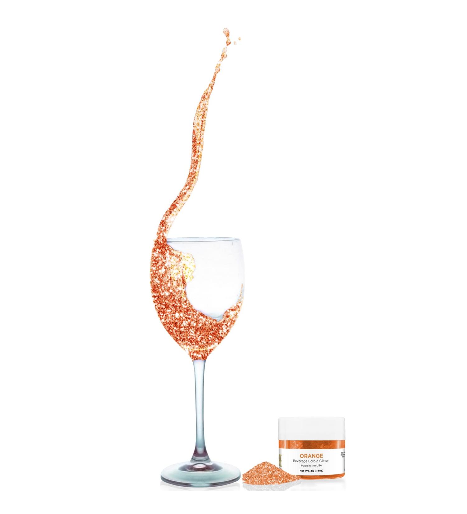 Lux Life Edible Glitter - Food Grade Edible Glitter Dust - Edible Dust Sprinkles for Cake Decorating  Cupcakes  Cake Pops  Drinks and Desserts - Edible Dusting Powder Adds Bright and Glittery Sheen (Orange) - Buy Online on GoSupps.com