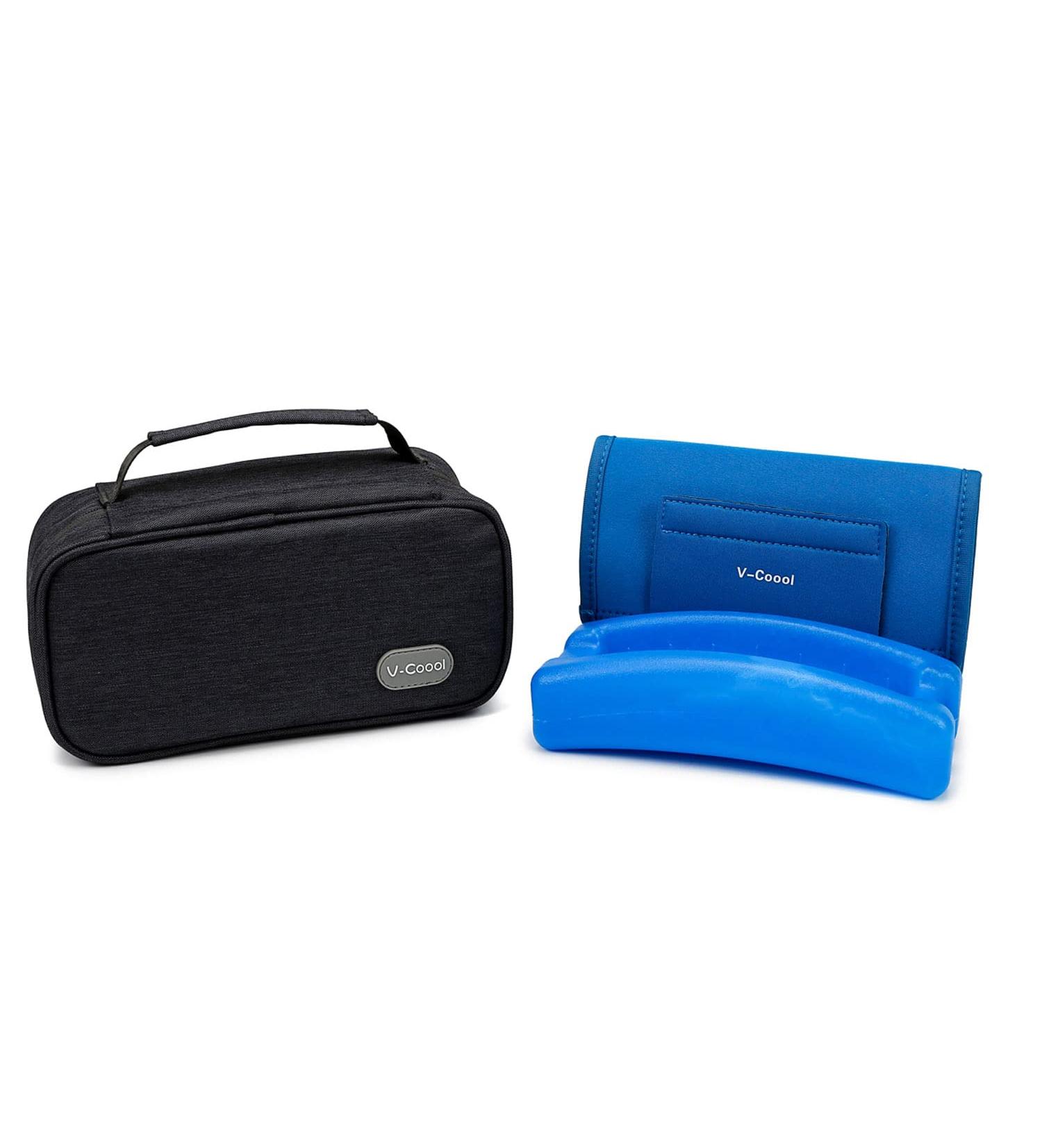 V-COOOL Insulin Cooler Travel Case - Black | Diabetes Medical Cooler Bag with Ice Pack and Diabetes Care Accessories - Buy Online on GoSupps.com