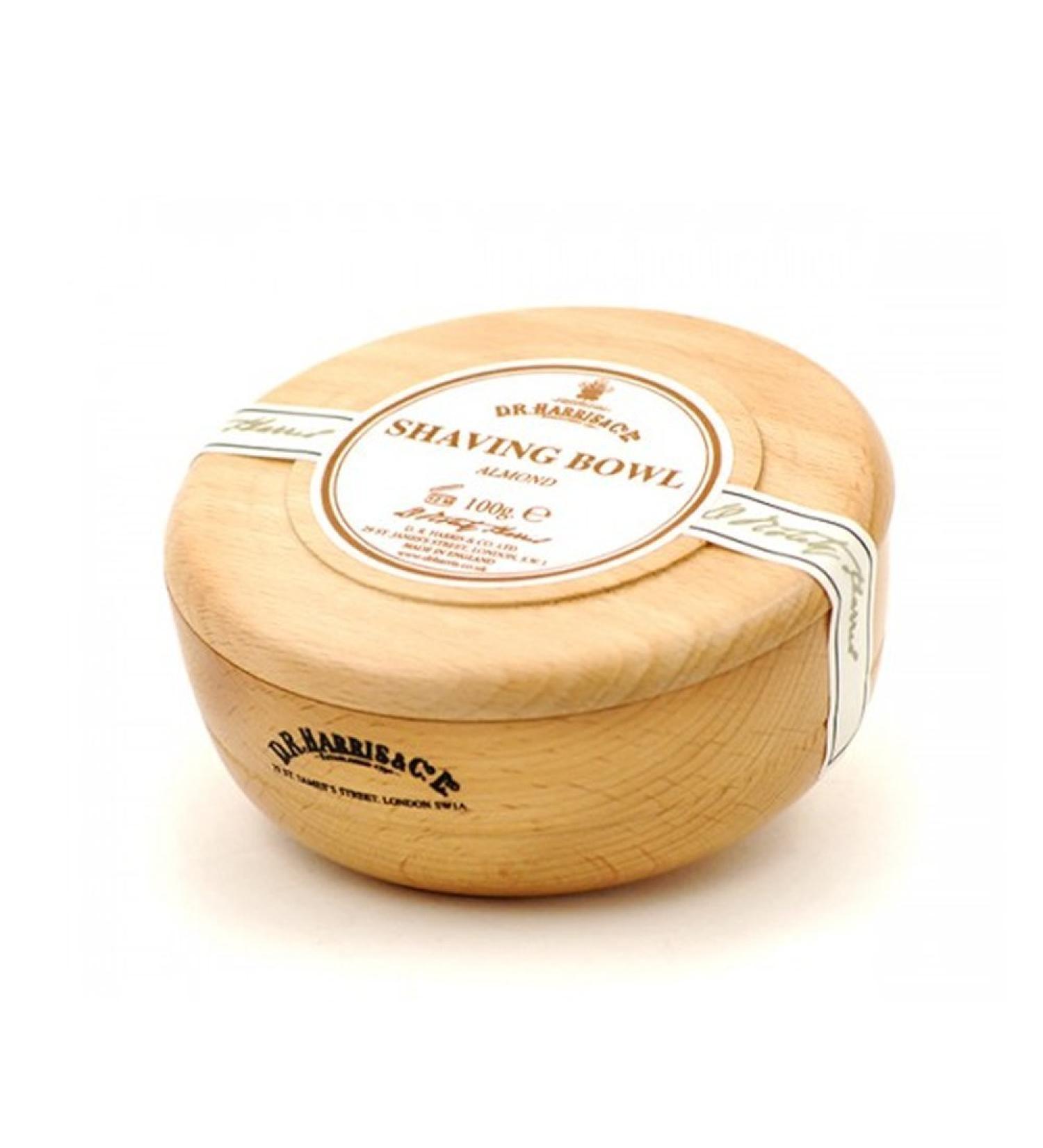 D R Harris Almond Shaving Soap in Beech Bowl (100g)