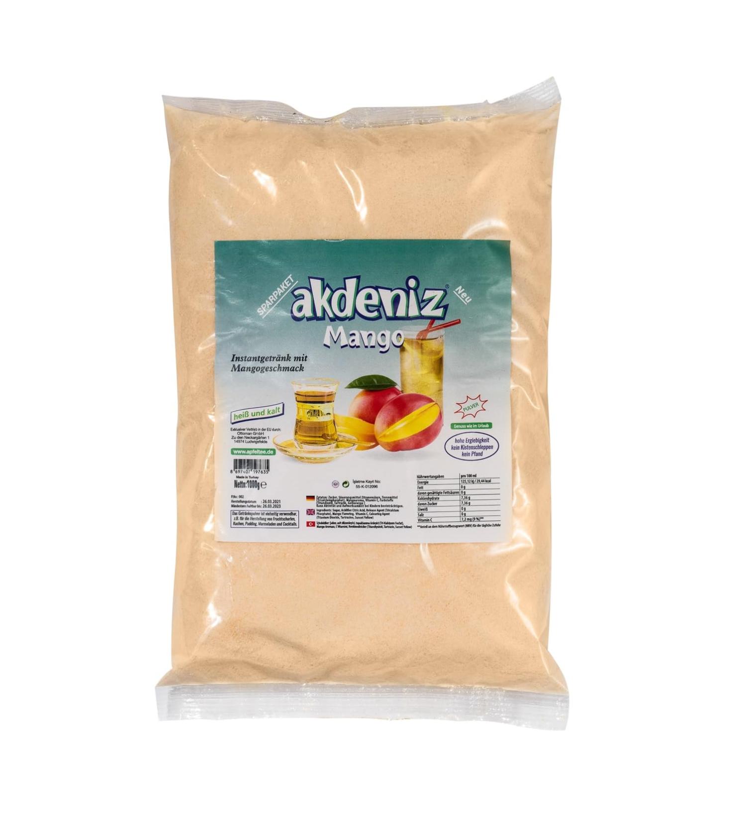Akdeniz Turkish Instant Drink with Various Flavours 1KG (Mango)