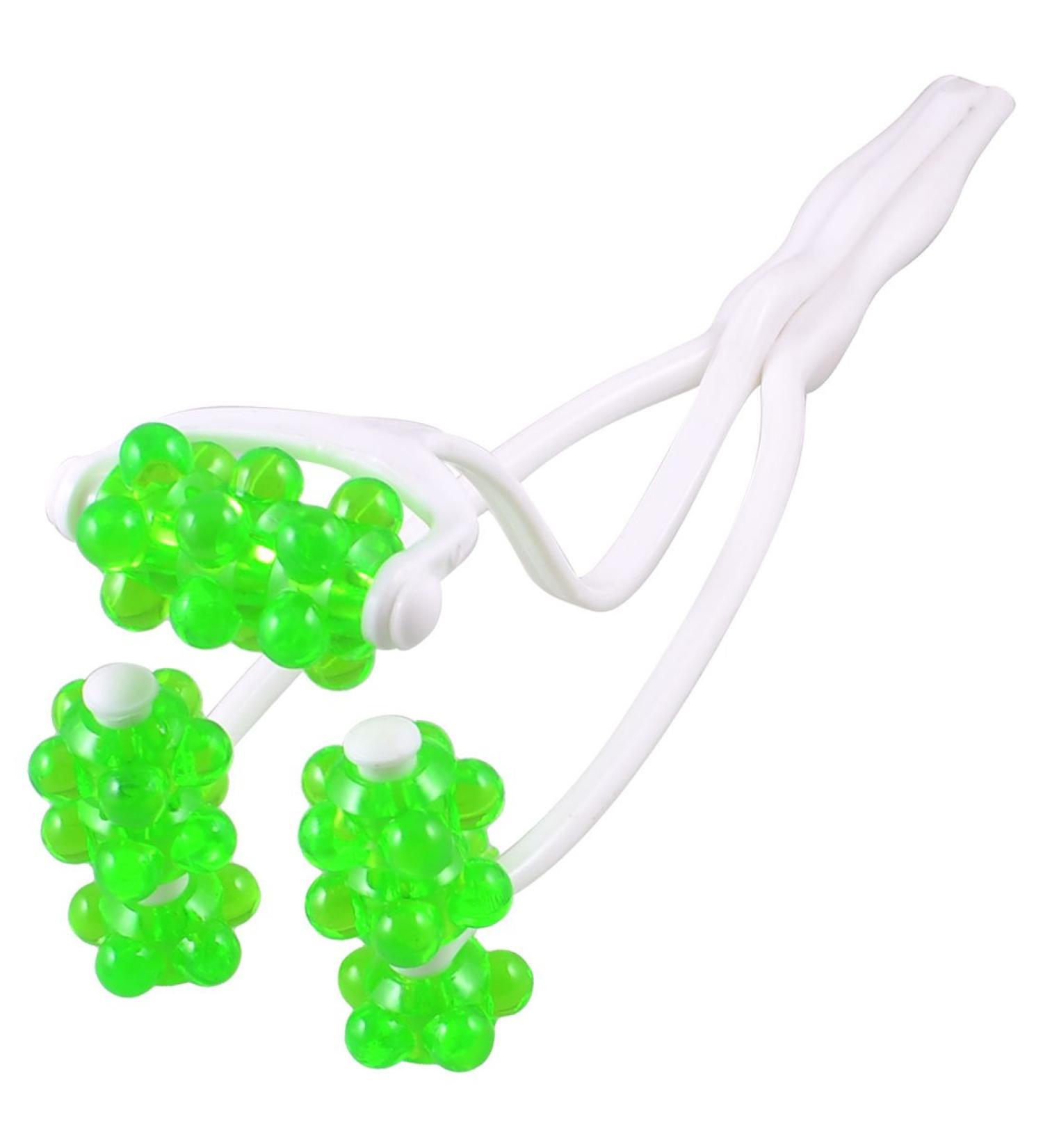 Ruilogod Green 9 Wheels Detachable Blood Circulation Massage Wash Water Roller