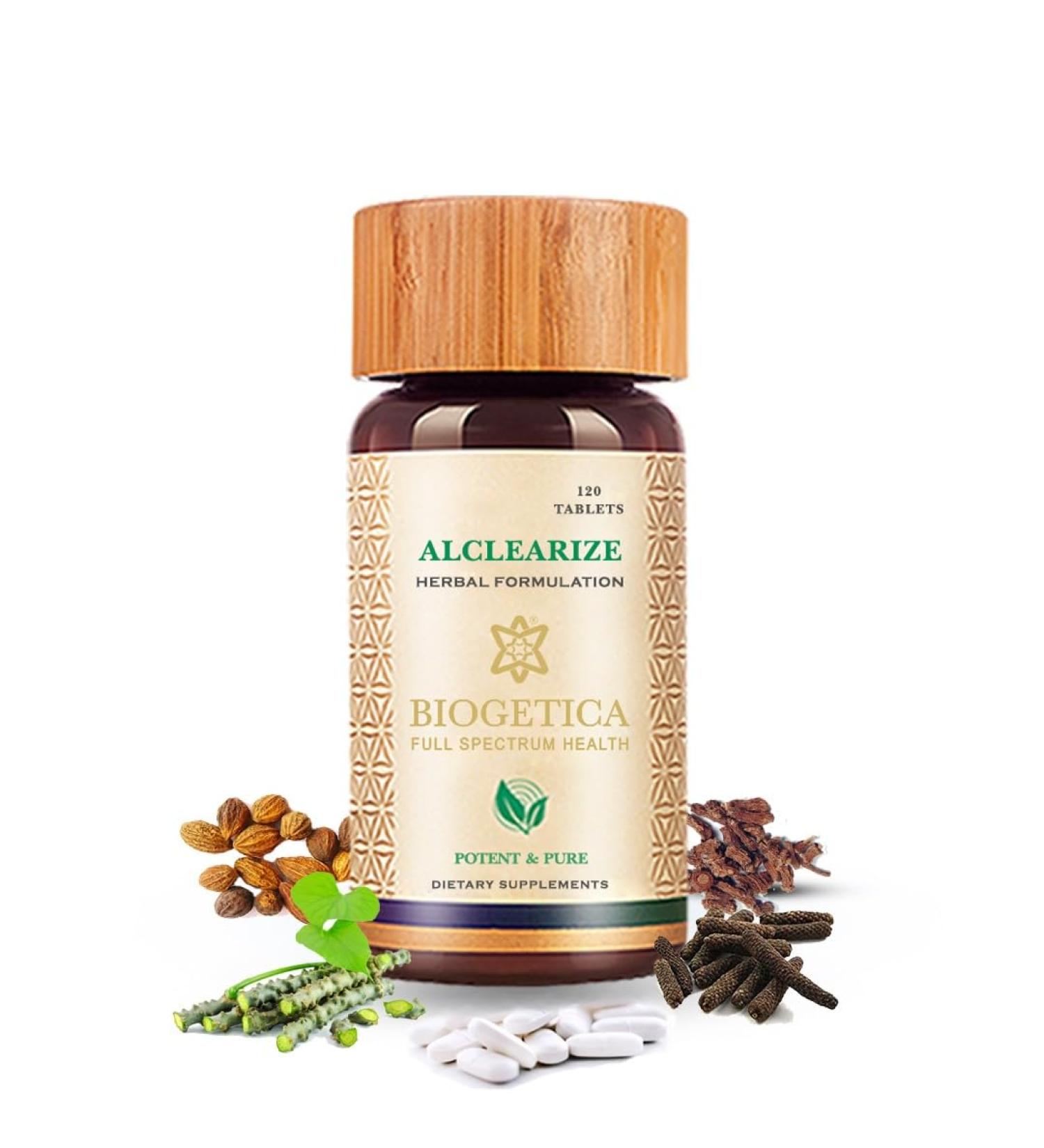 Biogetica Alclearize Tablets 100% Natural Vegan Promote Immunity Healthy Skin Non-GMO Ayurvedic 120 Tablet - Buy Online on GoSupps.com