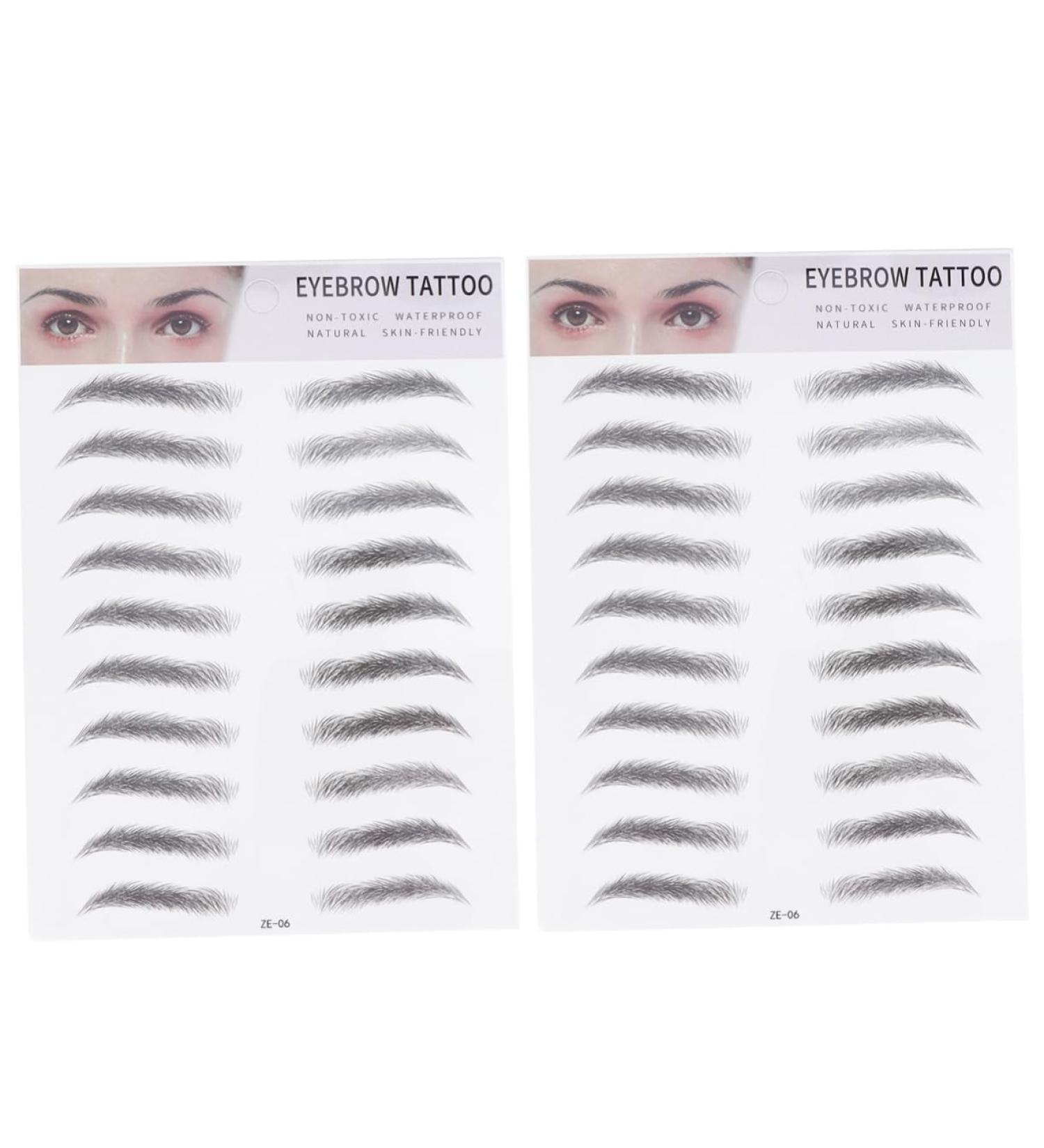 FRCOLOR 2pcs 3d Eyebrow Stickers Cosmetology Kit Brow Makeup Grooming Shaping Eyebrow Shape The Lazy Man - Buy Online on GoSupps.com
