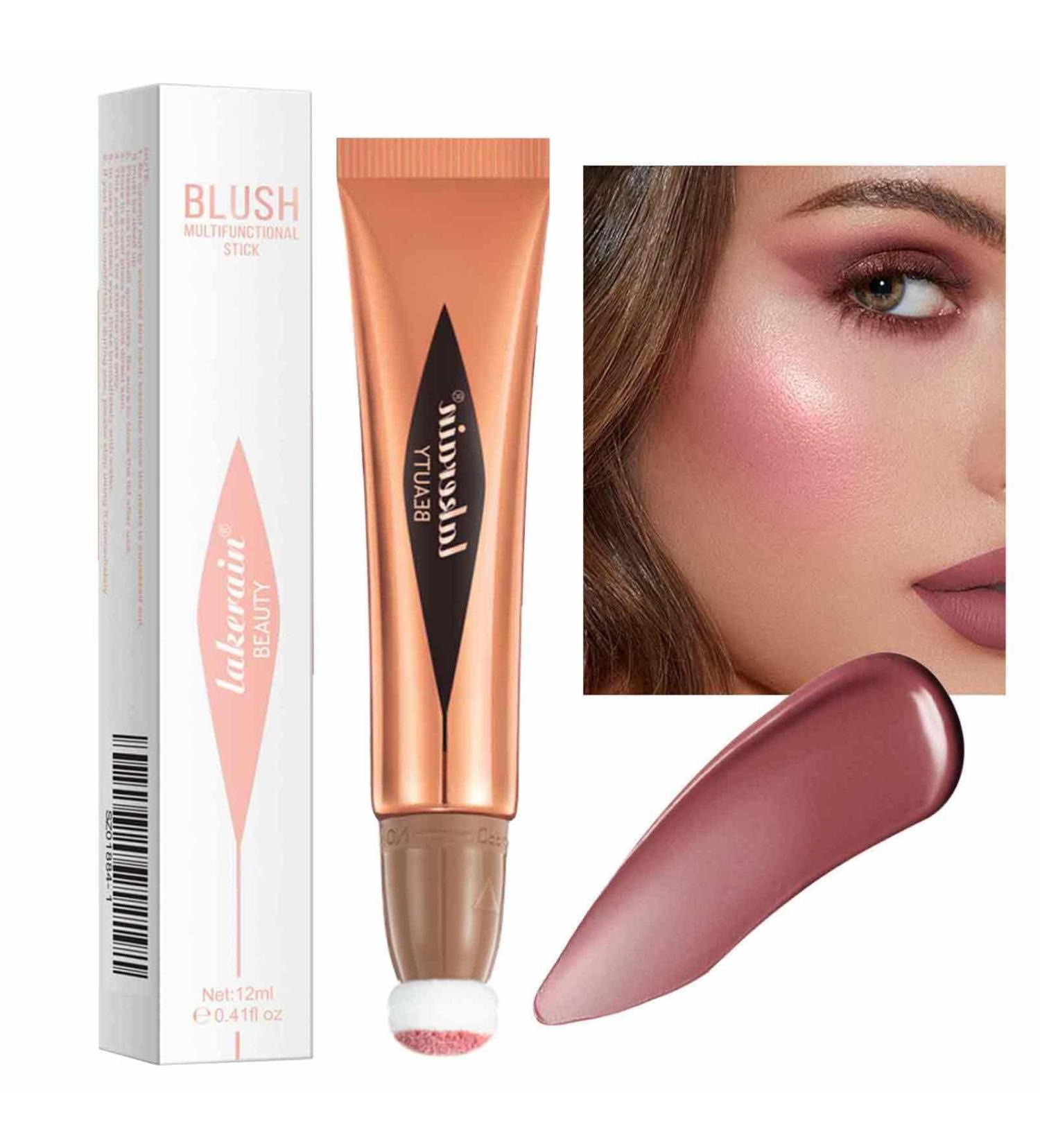 Blush Highlighter Stick | Creamy 3 in 1 Multi-Stick Sharpening Stick Highlighter Contouring Shimmer Liquid Powder Waterproof Light Face Cosmetics Rowces Liquid Blush 02# - Buy Online on GoSupps.com