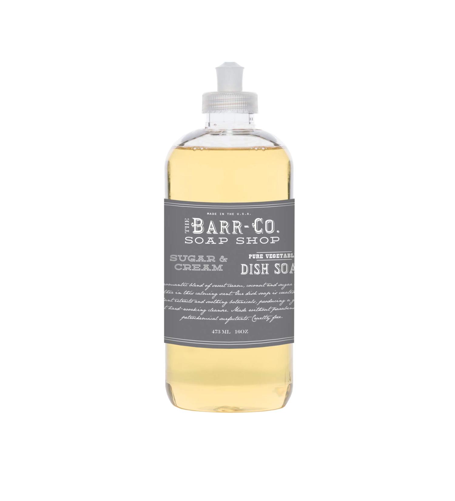 Barr Co 16oz Soothing Powerful Pure Vegetable Gentle Dish Soap Collection (Sugar & Cream)
