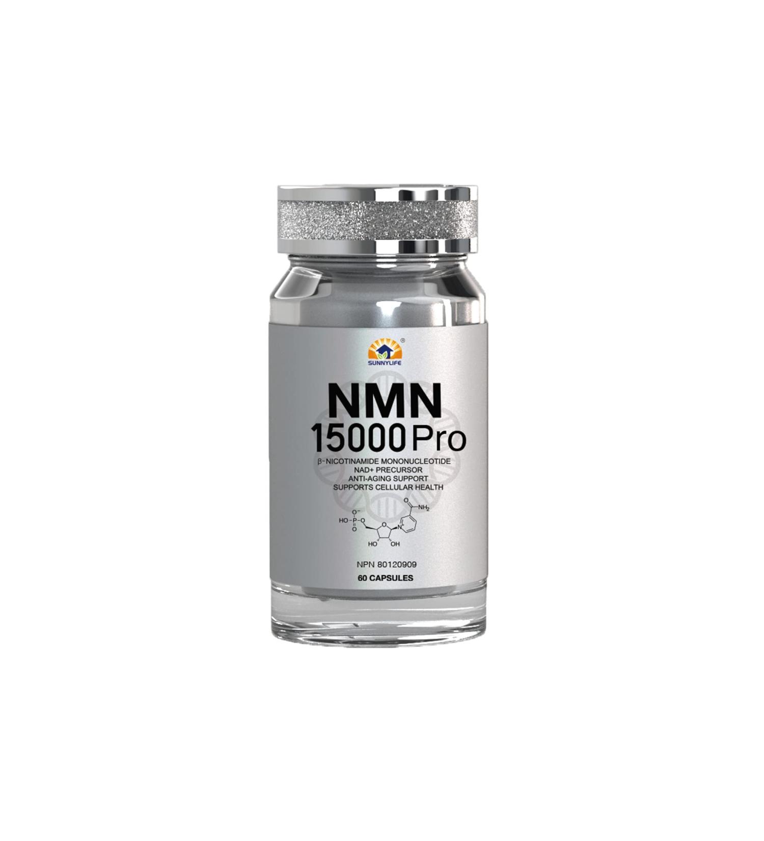 Sunnylife NMN 15000 Pro -Pack of 60 Nicotinamide Mononucleotide 250 mg Servings NAD+ Booster for Cellular Metabolism Immunity and Anti-aging - Buy Online on GoSupps.com