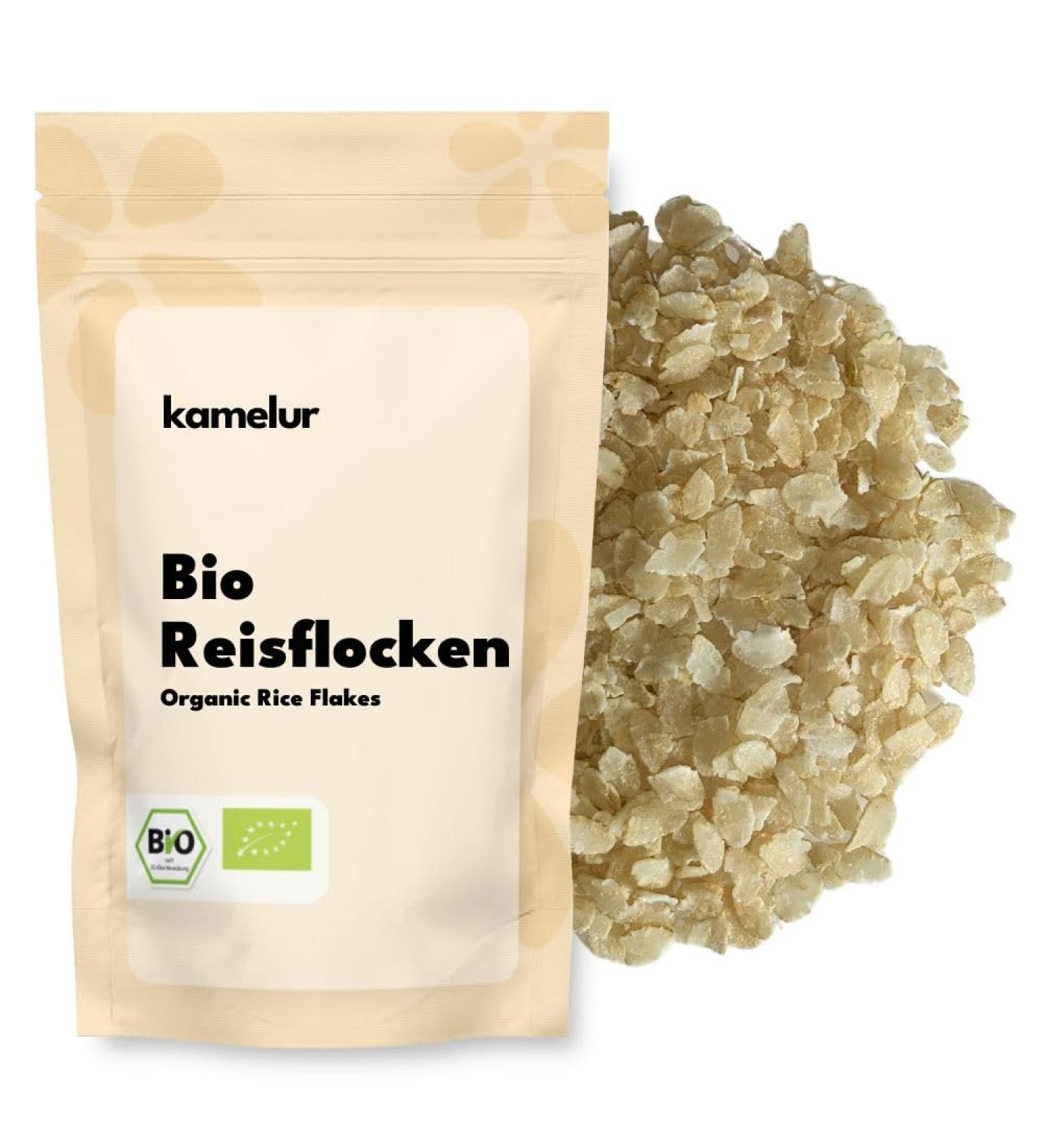  Kamelur Kamelur Organic Rice Flakes (1 kg) organic rice flakes for making porridge or rice pudding - Buy Online on GoSupps.com