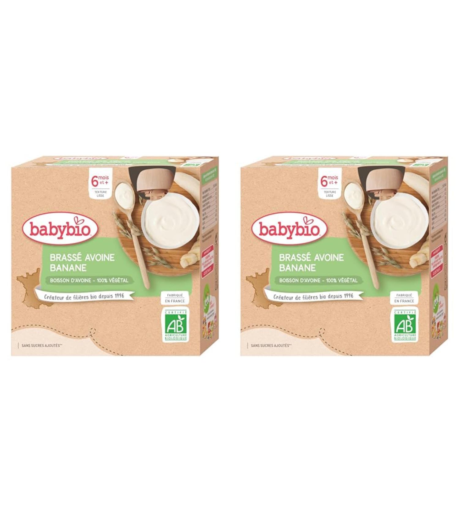 BabyBio Gourde Brass Avoine Banane V g tal 340 g (Lot de 2) - Buy Online on GoSupps.com