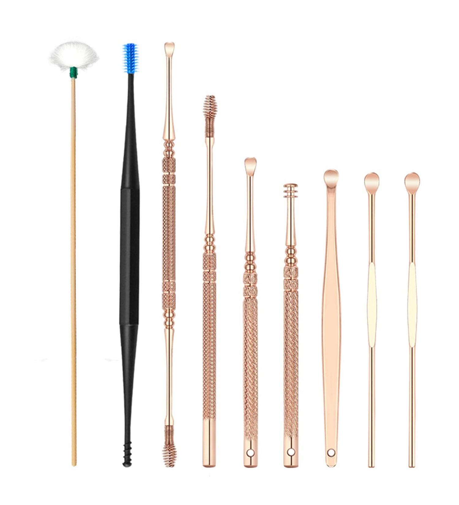 Stainless Steel Ear Wax Spring Tool Massage Set for Ear Cleaning - Buy Online on GoSupps.com