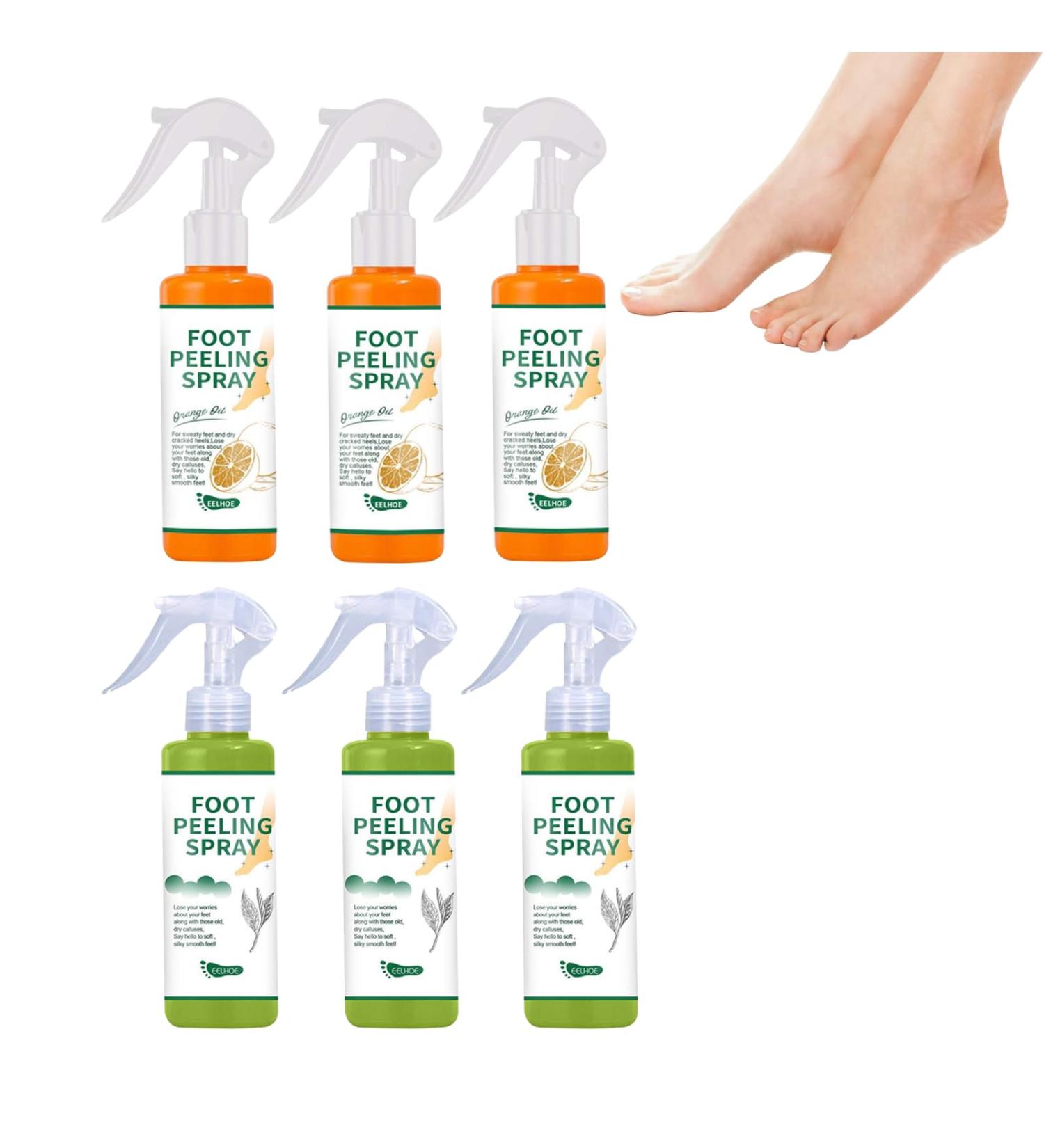 VKaoess Orange Oil Foot Peeling Spray Moisturizing exfoliating spray for dry cracked heels and calluses dead skin cell care tea tree refreshment all skin types 6 bottles - Buy Online on GoSupps.com