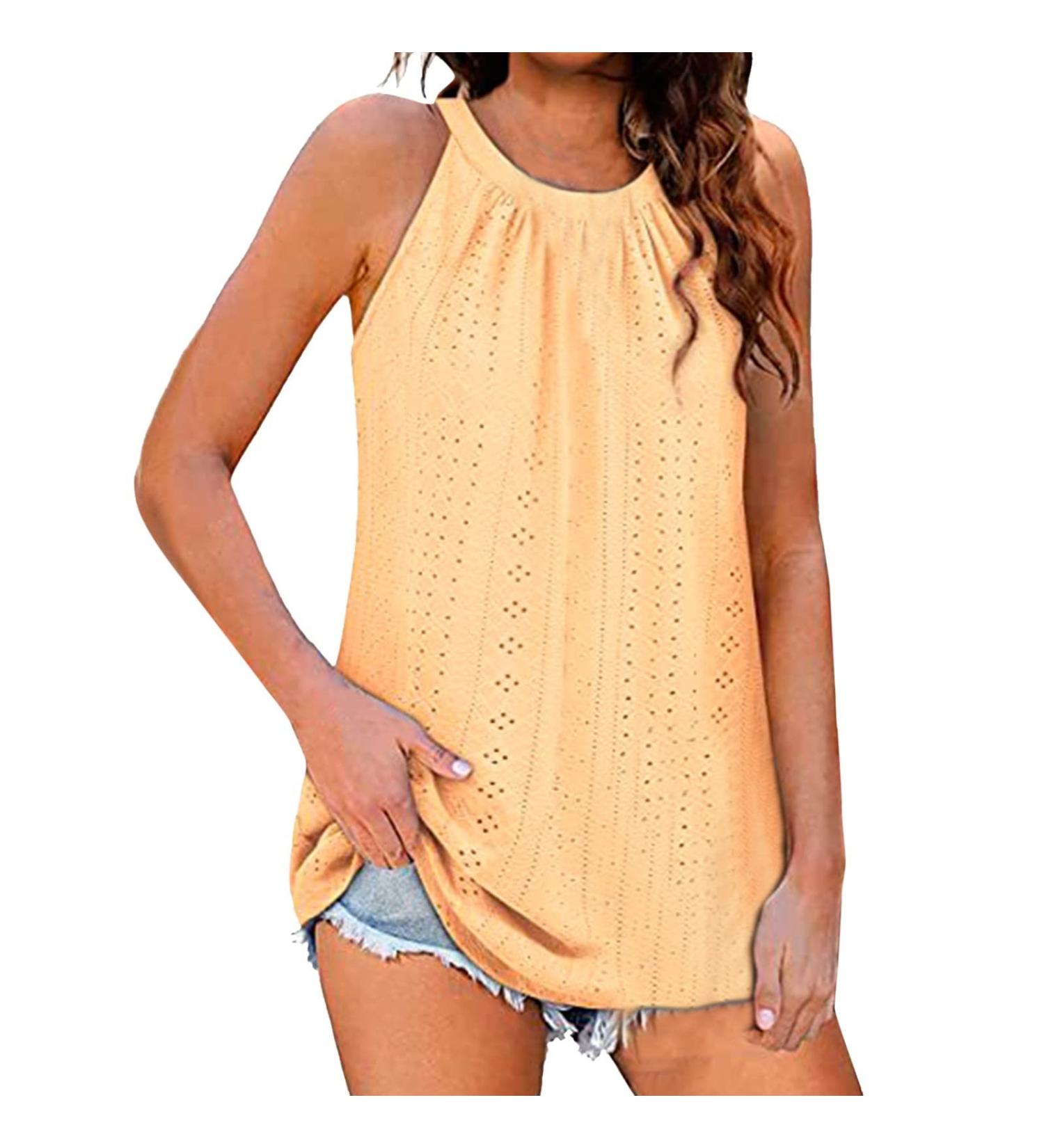 Shop Women's V-Neck Short-Sleeved T-Shirts | Classic & Stylish Work Tops in XS-XXL - Green White Yellow - Buy Online on GoSupps.com