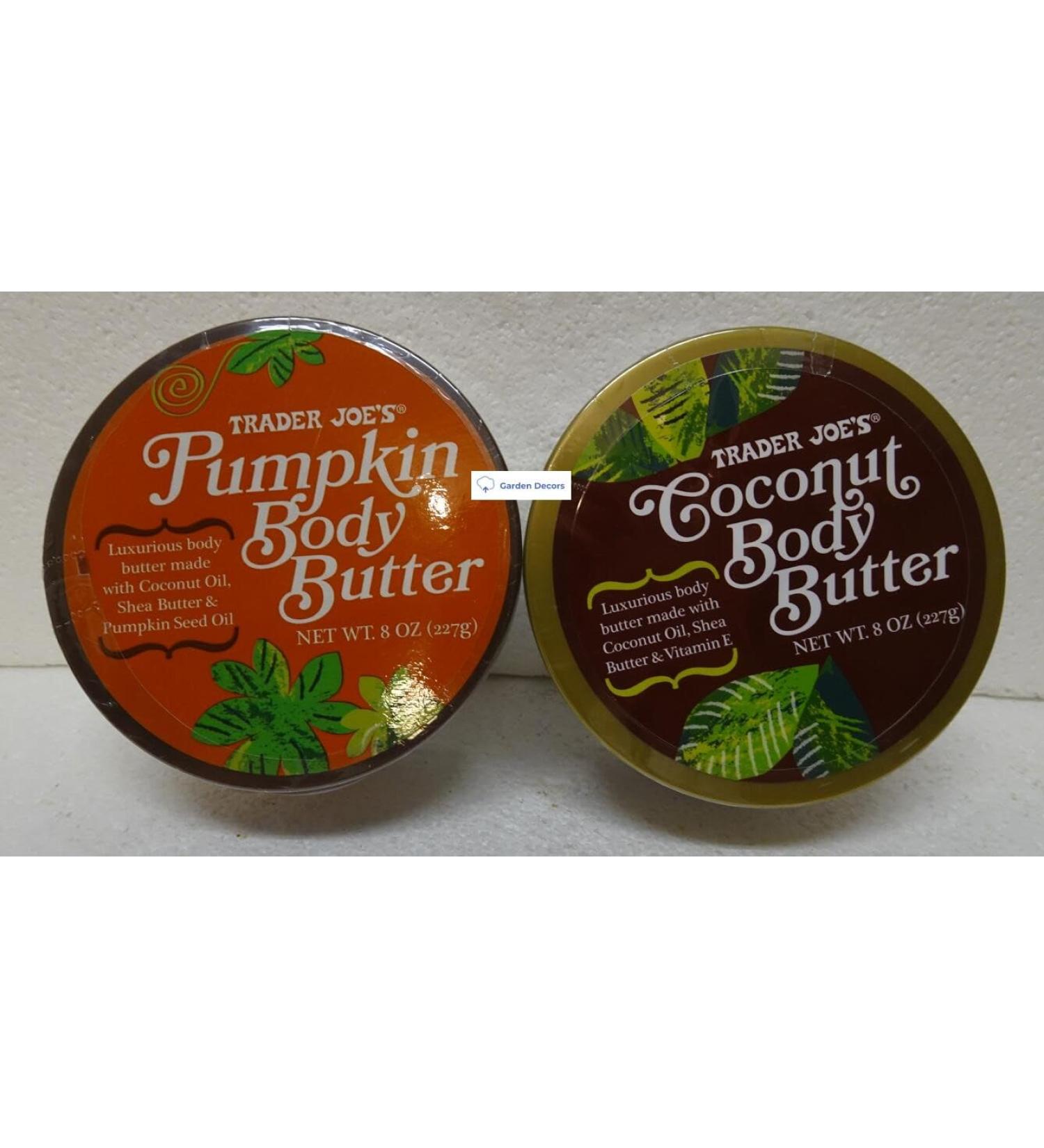 Generic Trader Joe's Pumpkin Body Butter & Coconut Body Butter 8oz 227g (Two Jars)