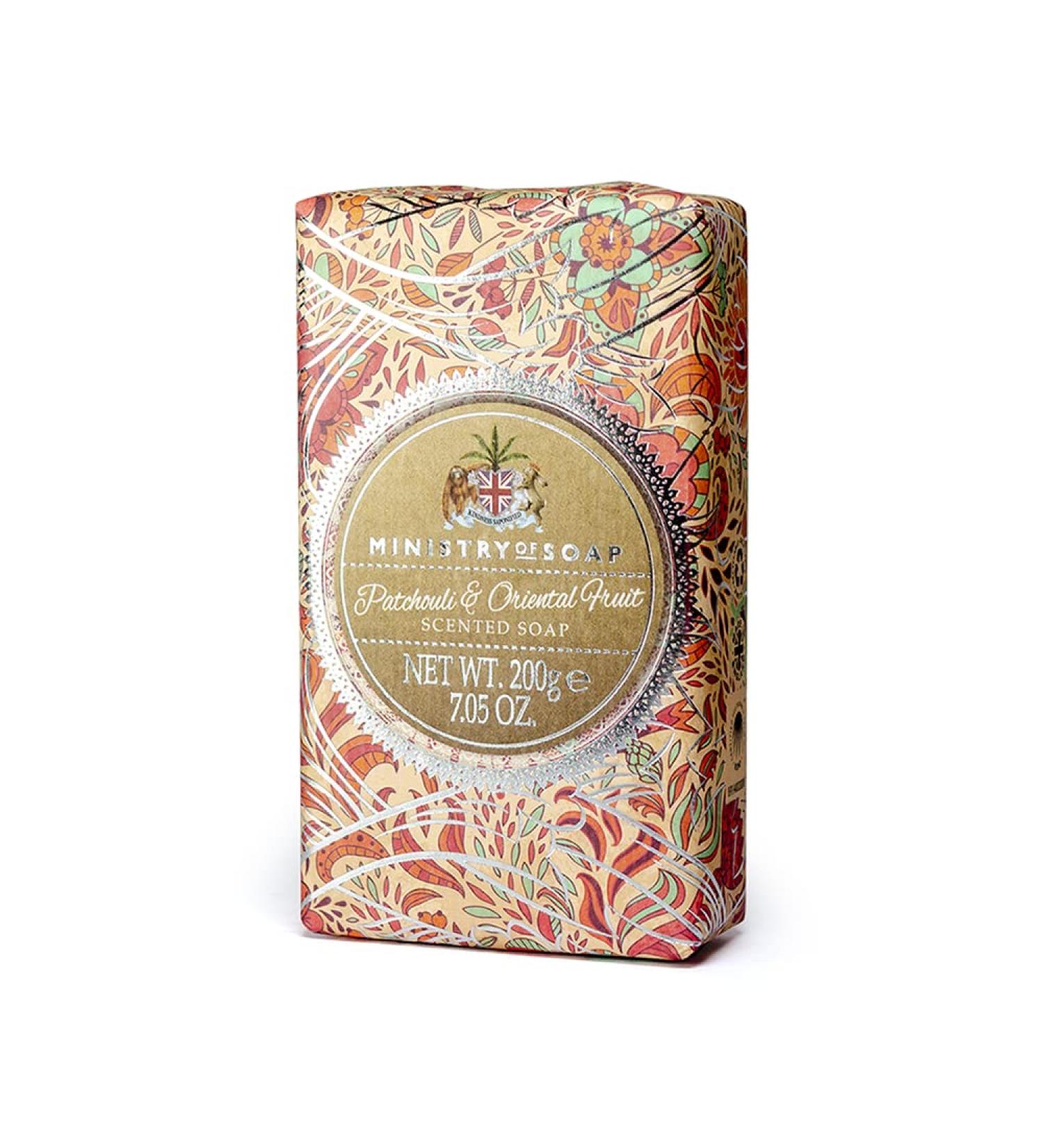 THE SOMERSET TOILETRY COMPANY LIMITED Ministry of Soap Ornate Extravagence Wrapped Soap Naturally Coloured Triple-Milled Soap Patchouli and Oriental Fruit 200g - Buy Online on GoSupps.com