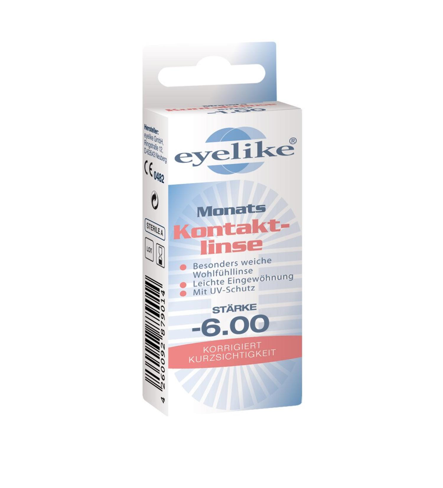 Eyelike Monthly Contact Lens -5.00 Diopters | 1 Piece | Soft & Comfortable | International Shipping Available - Buy Online on GoSupps.com