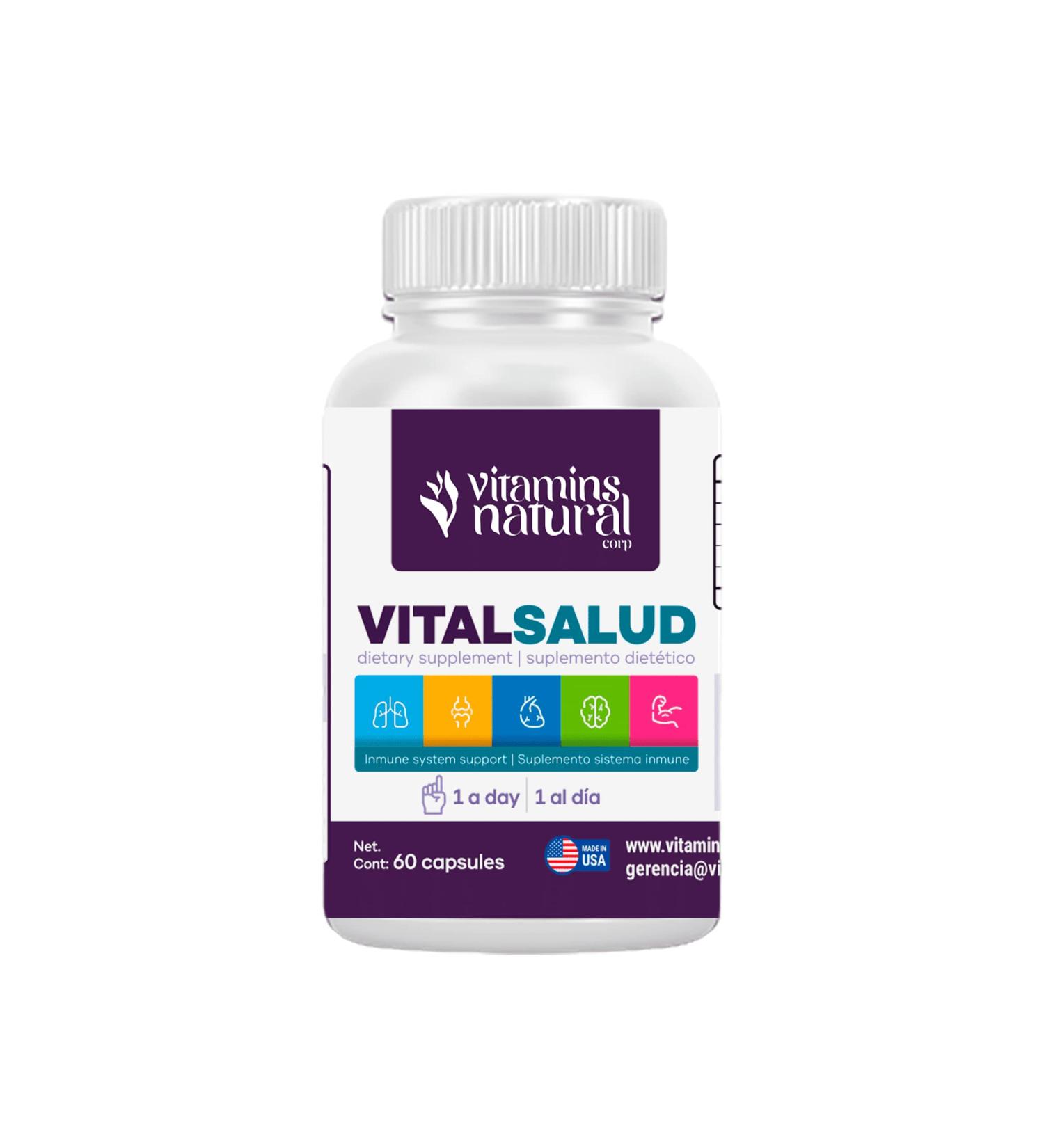 Vital Salud: Boost Immune System & Soothe Varicose Veins | 100% Organic Nopal & L-Carnitine - Buy Online on GoSupps.com