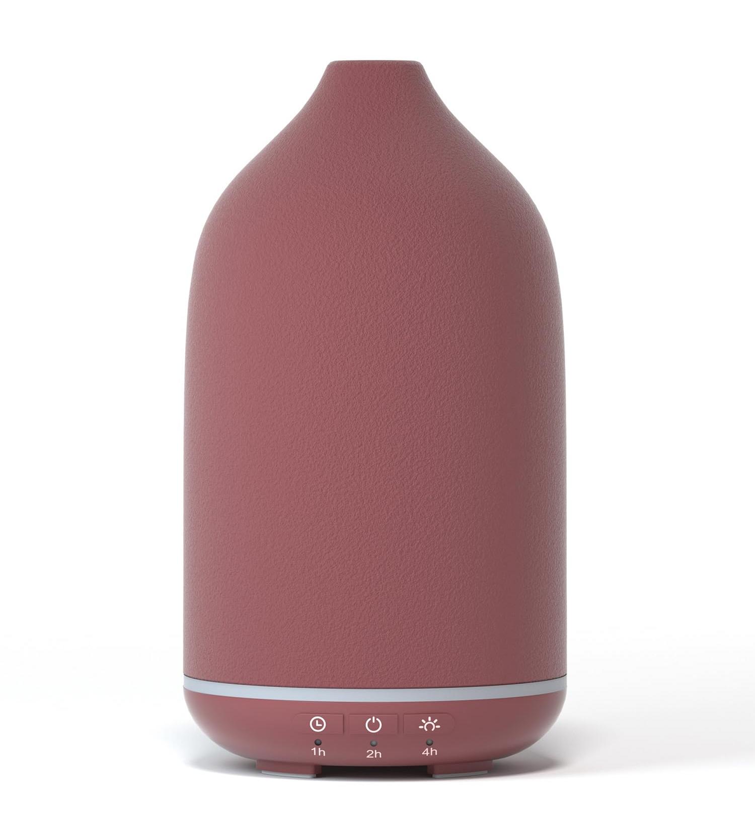 Red Ceramic Aroma Diffuser - 150ml BPA-Free Essential Oil Diffuser with Adjustable Fog Mode & Auto Power-Off | Perfect for Home Office & Yoga - Buy Online on GoSupps.com