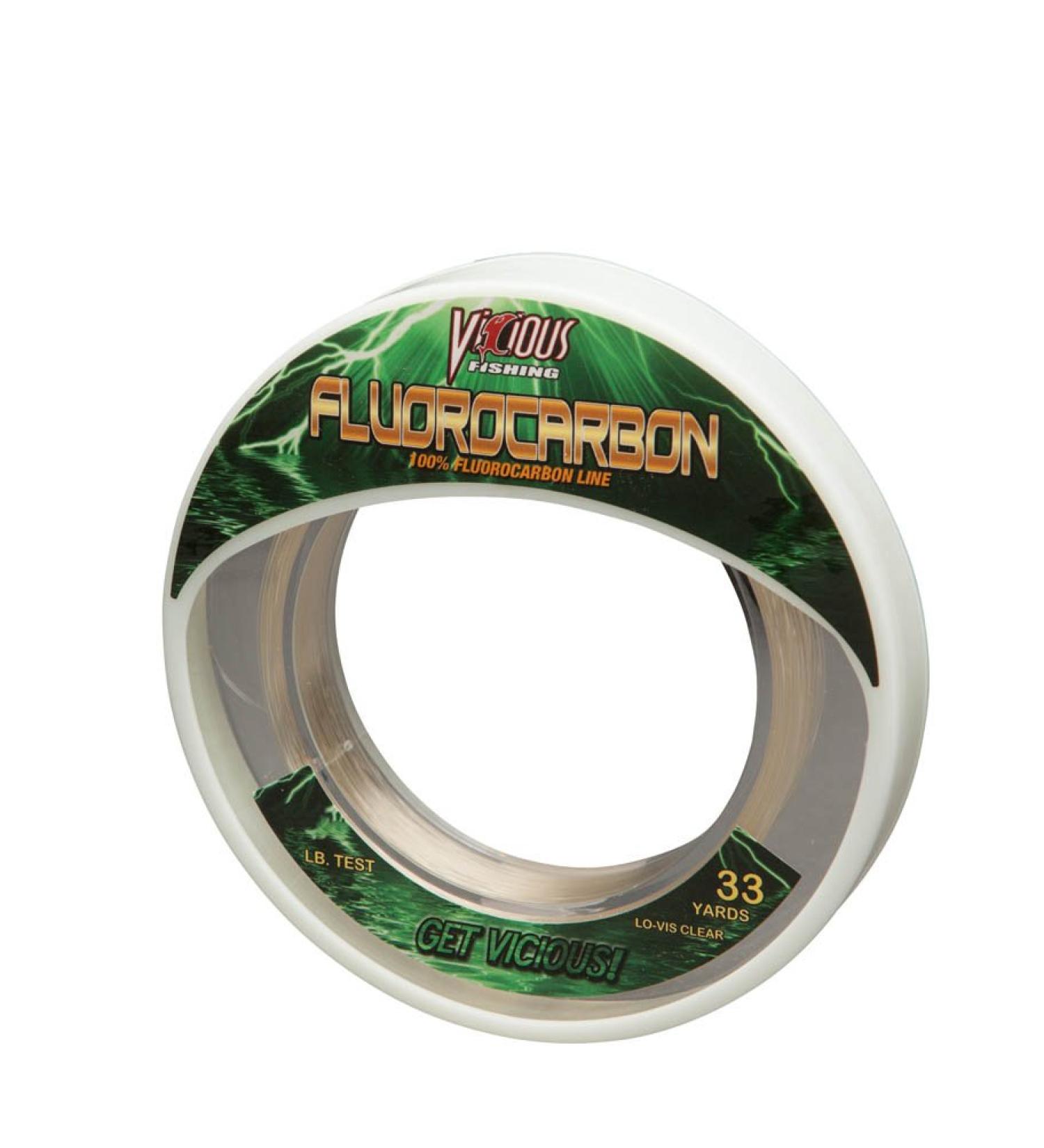 Vicious Fishing 100% Fluorocarbon Leader - 80LB, 33 Yards