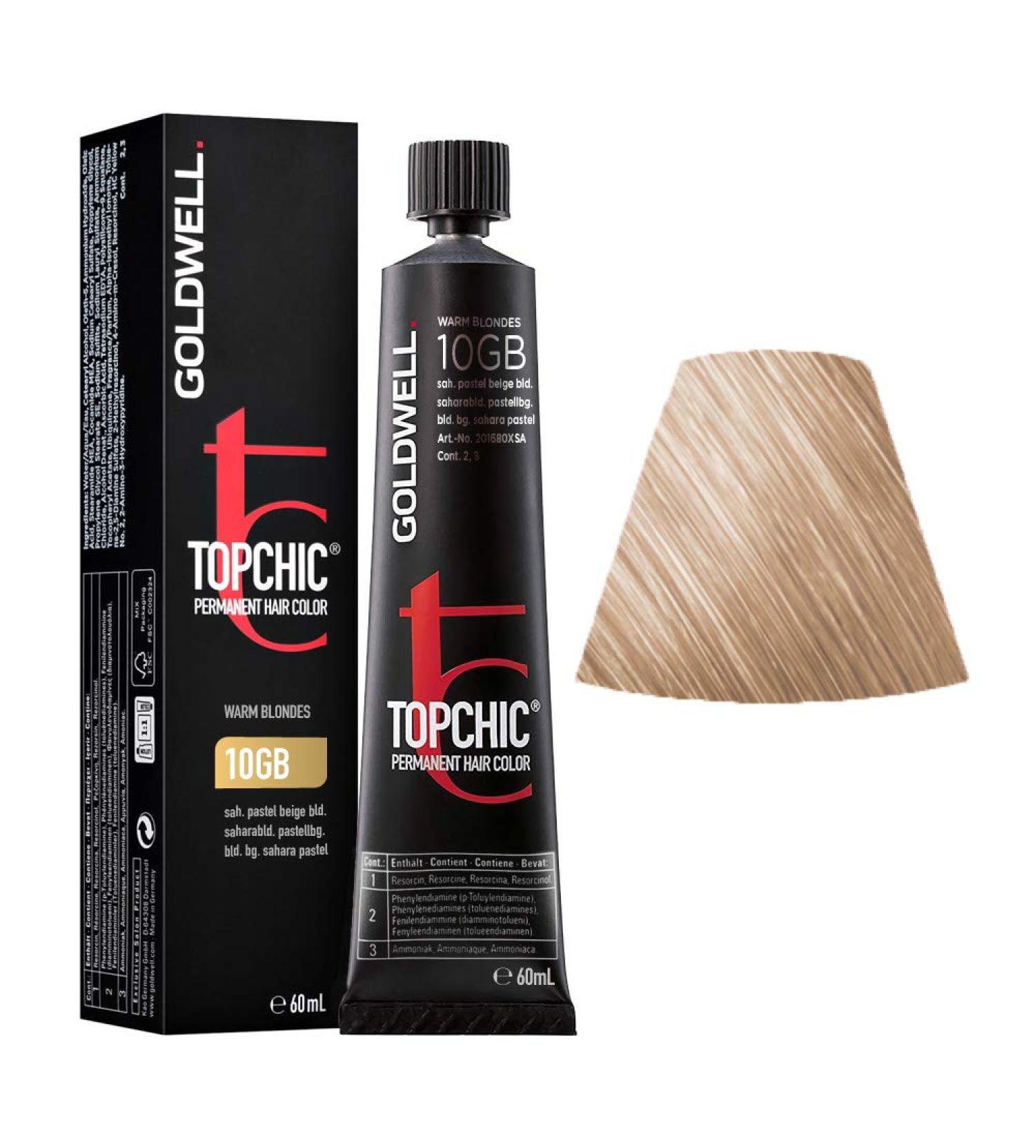 Goldwell Topchic hair color saharabl. pastel blue 10GB 1 pack (1 x 60 ml) saharabl. pastel blue 10GB 60 ml (1 pack)