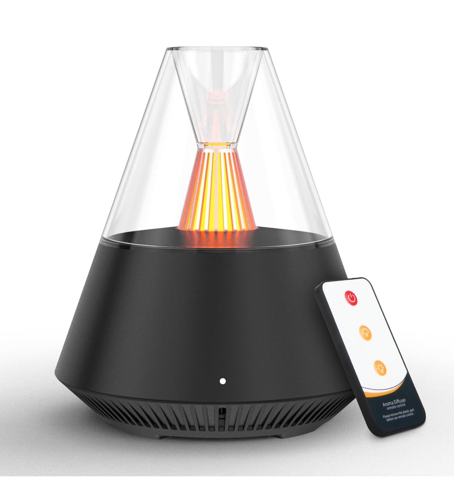 Ltyioe 150ml Aroma Diffuser for Essential Oils | Ultrasonic Humidifier with Remote Control Auto Shut-off & LED Mood Light (Black) | Aromatherapy & Home Wellness - Buy Online on GoSupps.com