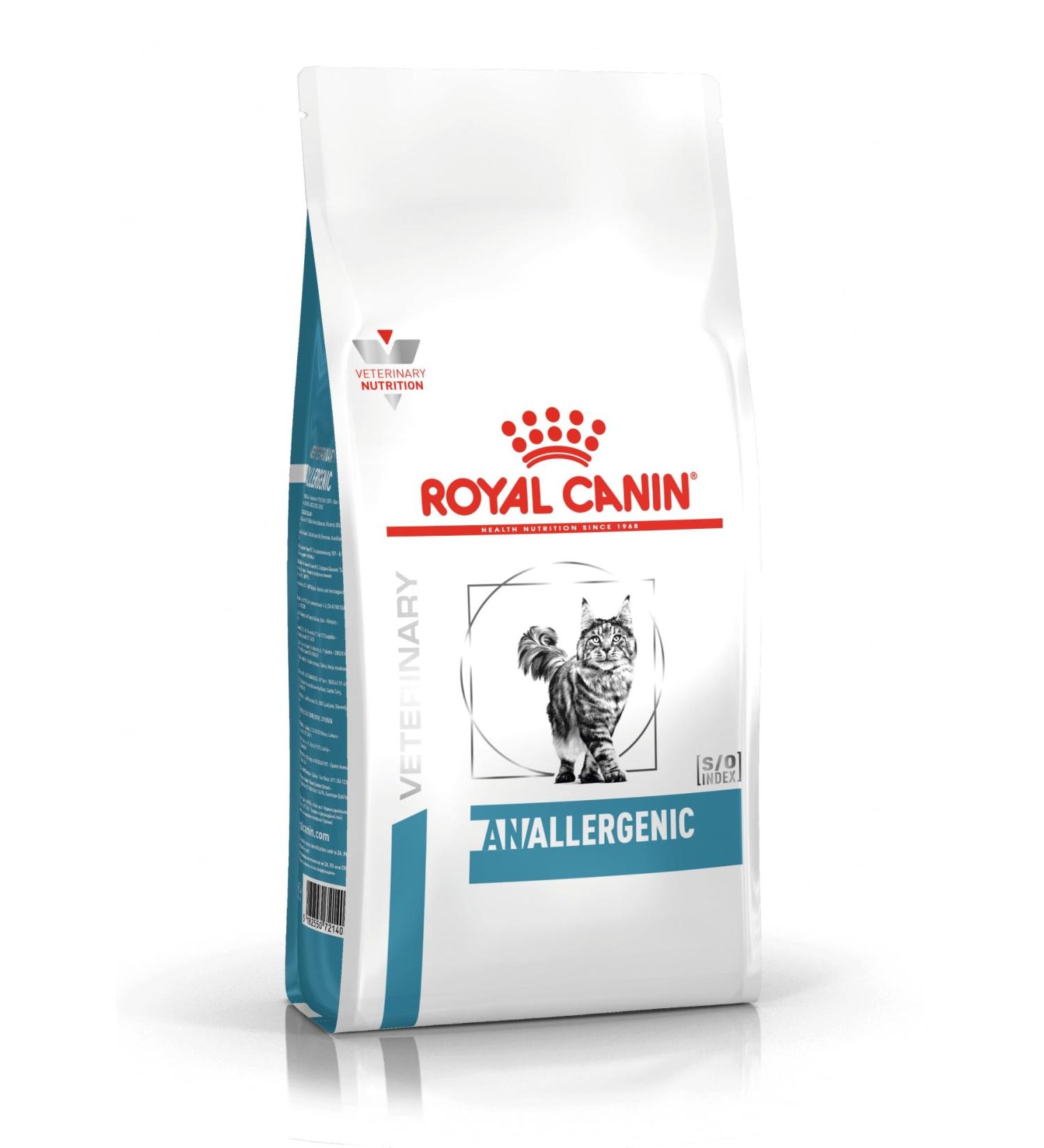 ROYAL CANIN Veterinary ANALLERGENIC for Cats | 2kg | Dry Cat Food | Dietary Complete Food for Adult Cats | Hydrolyzed Protein - Buy Online on GoSupps.com