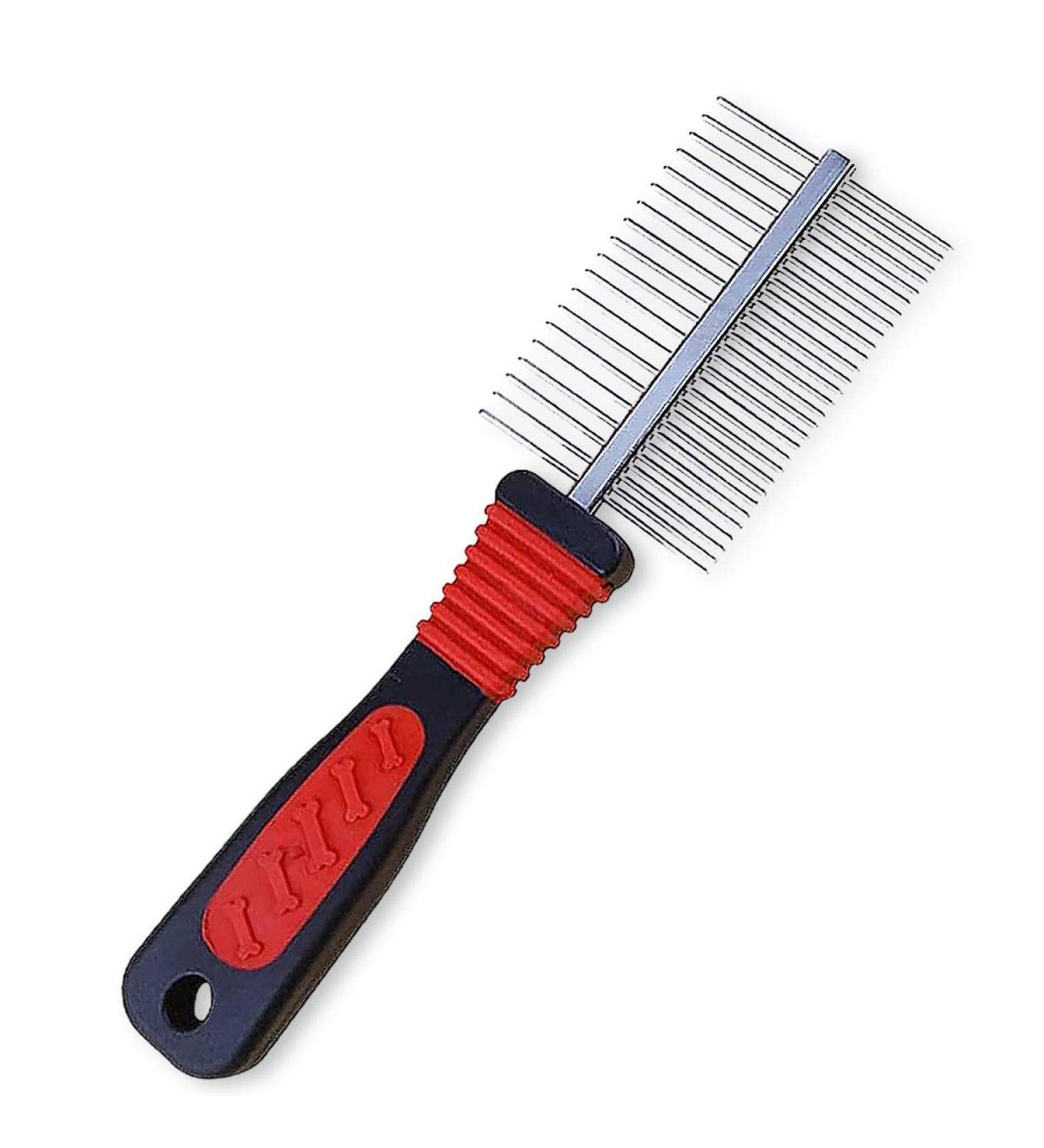 Deshedding Tool & Pet Grooming Professional Metal Shedding Brush Pet Cat Dog Grooming Comb Trimmer Tool Double Sided Fur Rake Tool - Buy Online on GoSupps.com