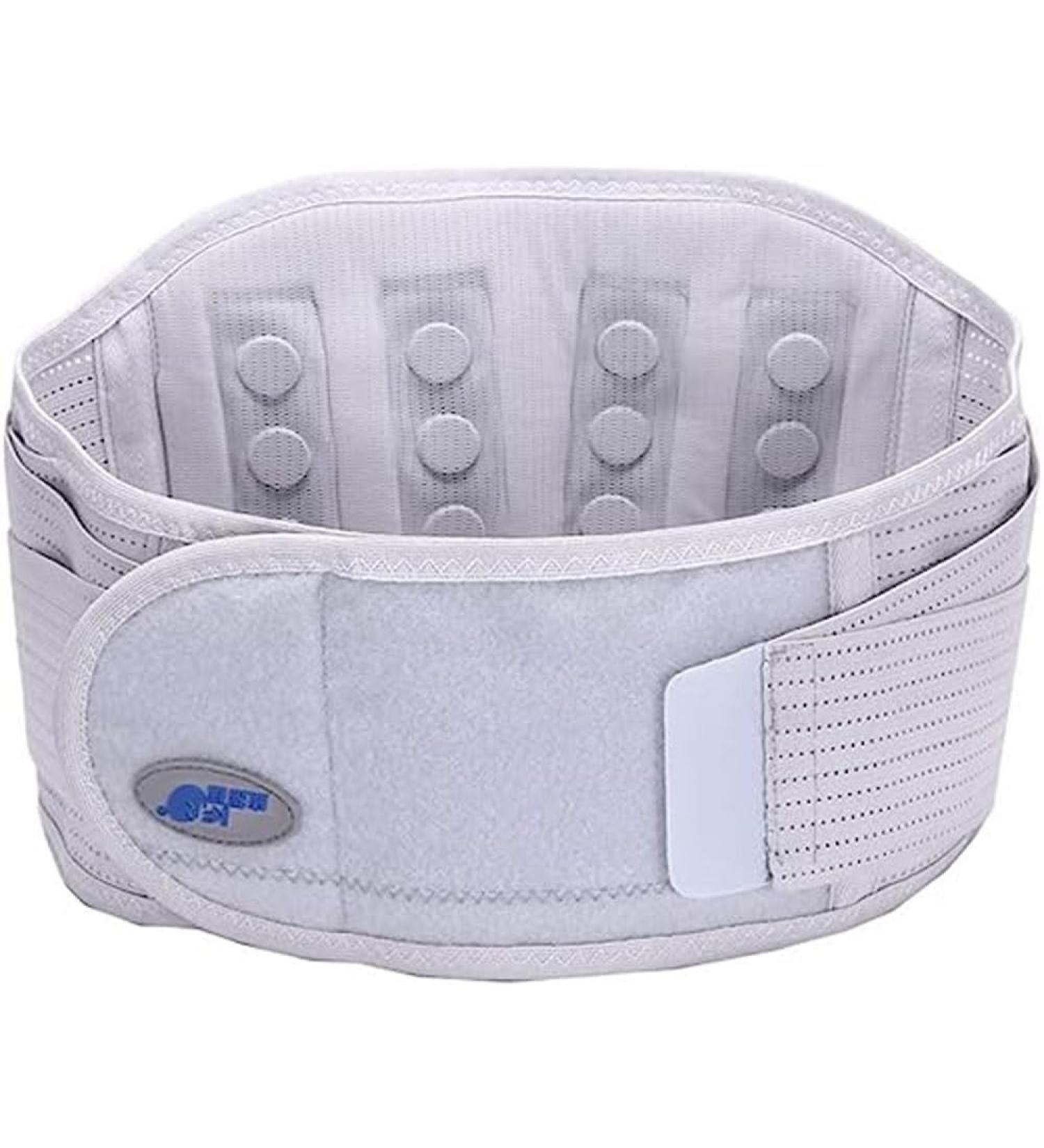 Compression Back Bandage for Lumbar Spine & Hip Support - Pain Relief for Sciatica | Light Gray M/Medium - Buy Online on GoSupps.com