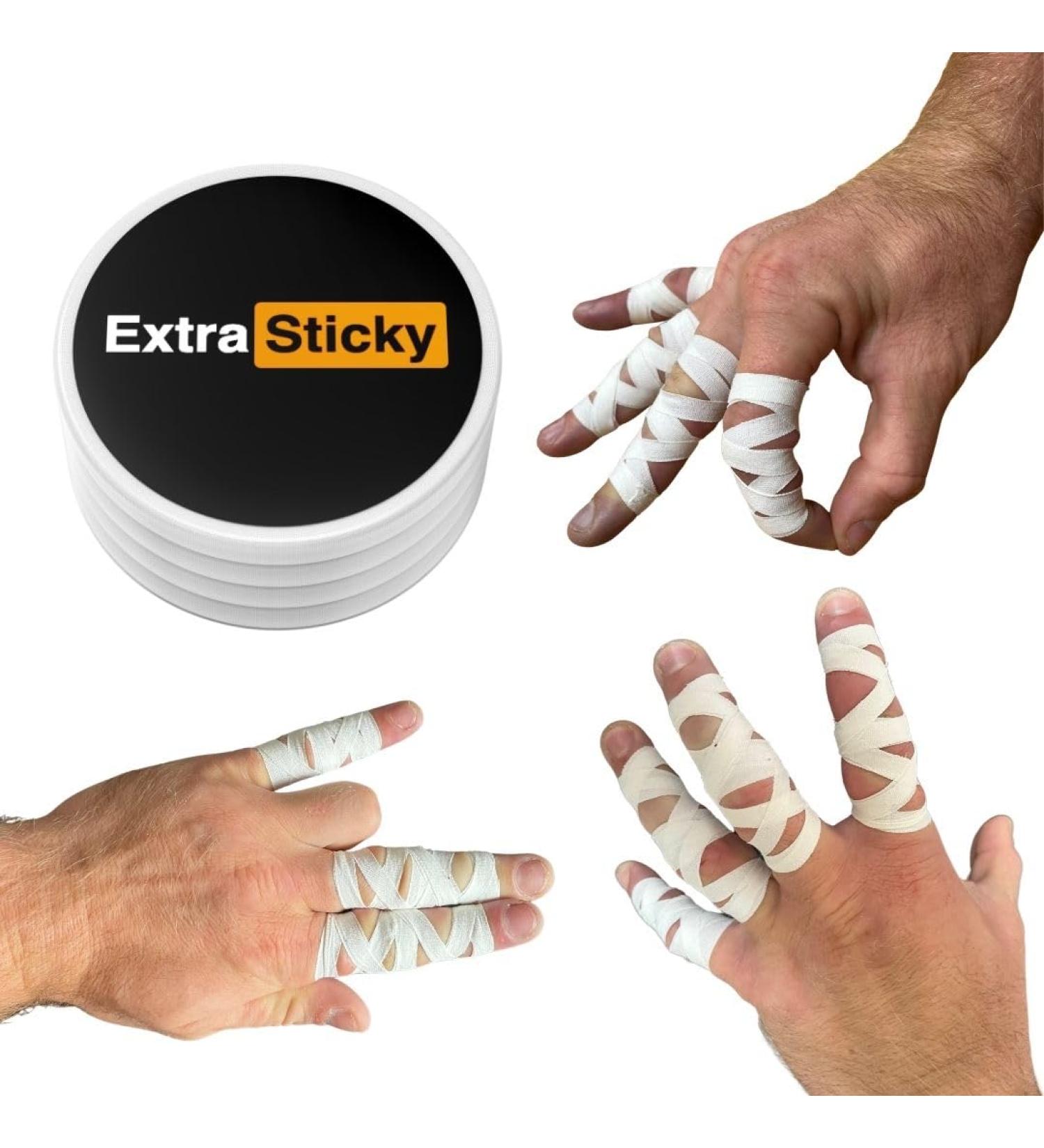 Extra Sticky Finger Tape - 4 Rolls Sports Climbing & Jiu Jitsu Tape for Sprains & Strains | 1.5cm x 13.7m - Buy Online on GoSupps.com