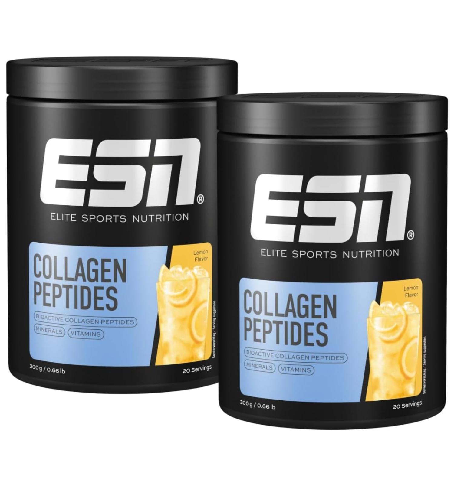 Buy ESN Collagen Peptides Lemon 2 x 300g - Supports Joint Stability & Skin Elasticity | High-Quality Made in Germany - 2 Pack - Buy Online on GoSupps.com