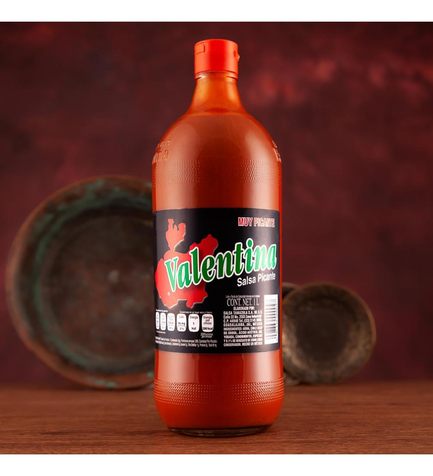 Salsa Valentina "Muy Picante" Mexican Extra Hot Sauce (Black Label) 1ltr