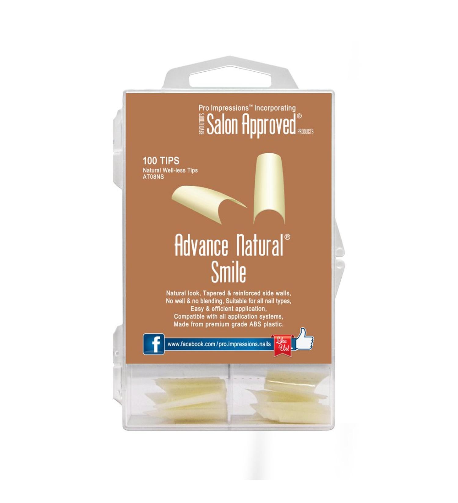 Pro Impressions 100-Piece Advance Natural Smile Nail Tips Set