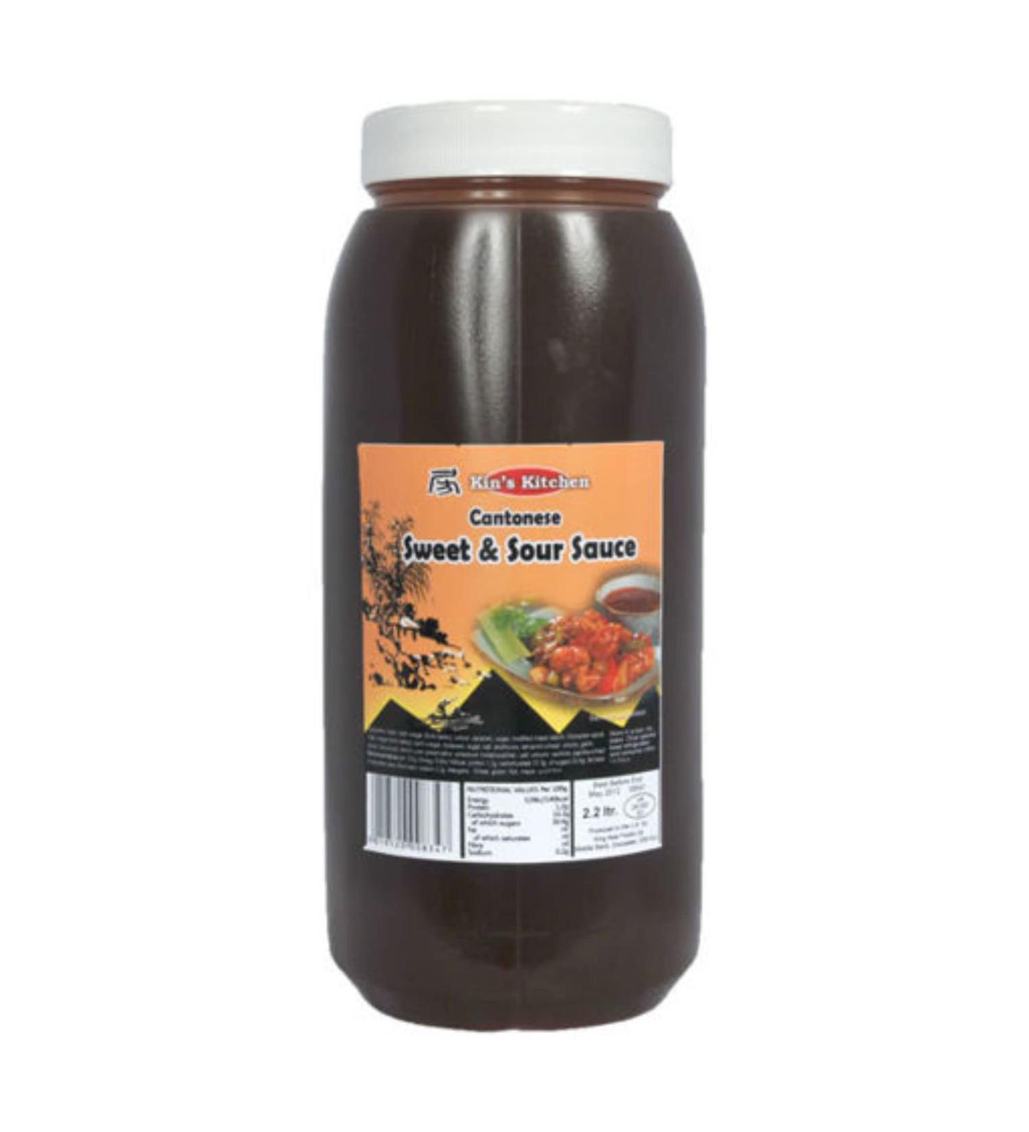 Kin's Kitchen Cantonese Sweet & Sour Sauce.2.2L A classic restaurant style sweet and sour sauce for sweet and sour dishes or as a dipping sauce.