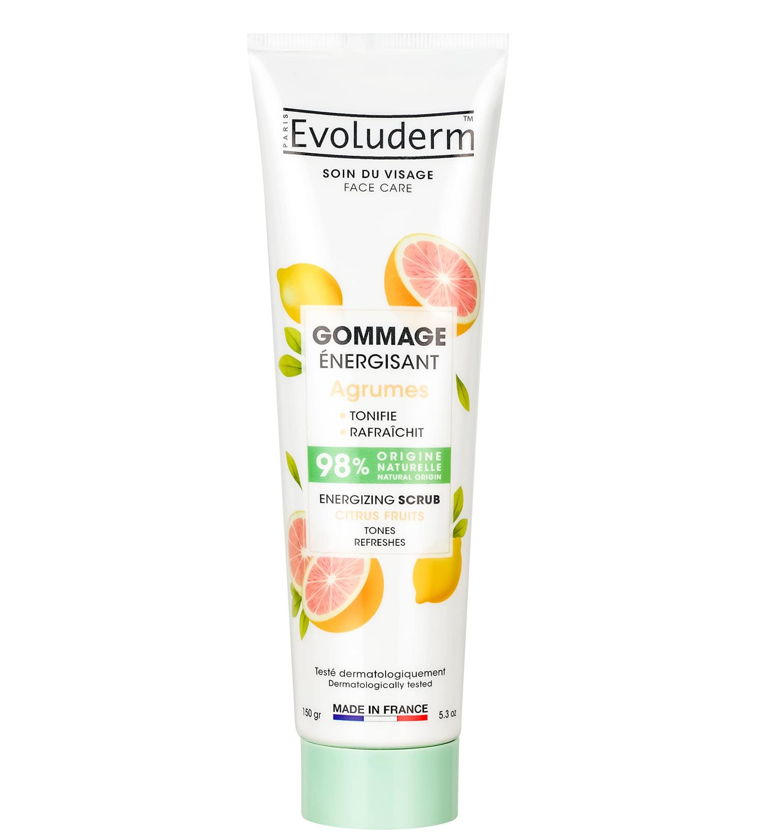EVOLUDERM - Energizing Citrus Scrub - 150 ml - 98% Natural Origin - Vegan - Made in France - Buy Online on GoSupps.com