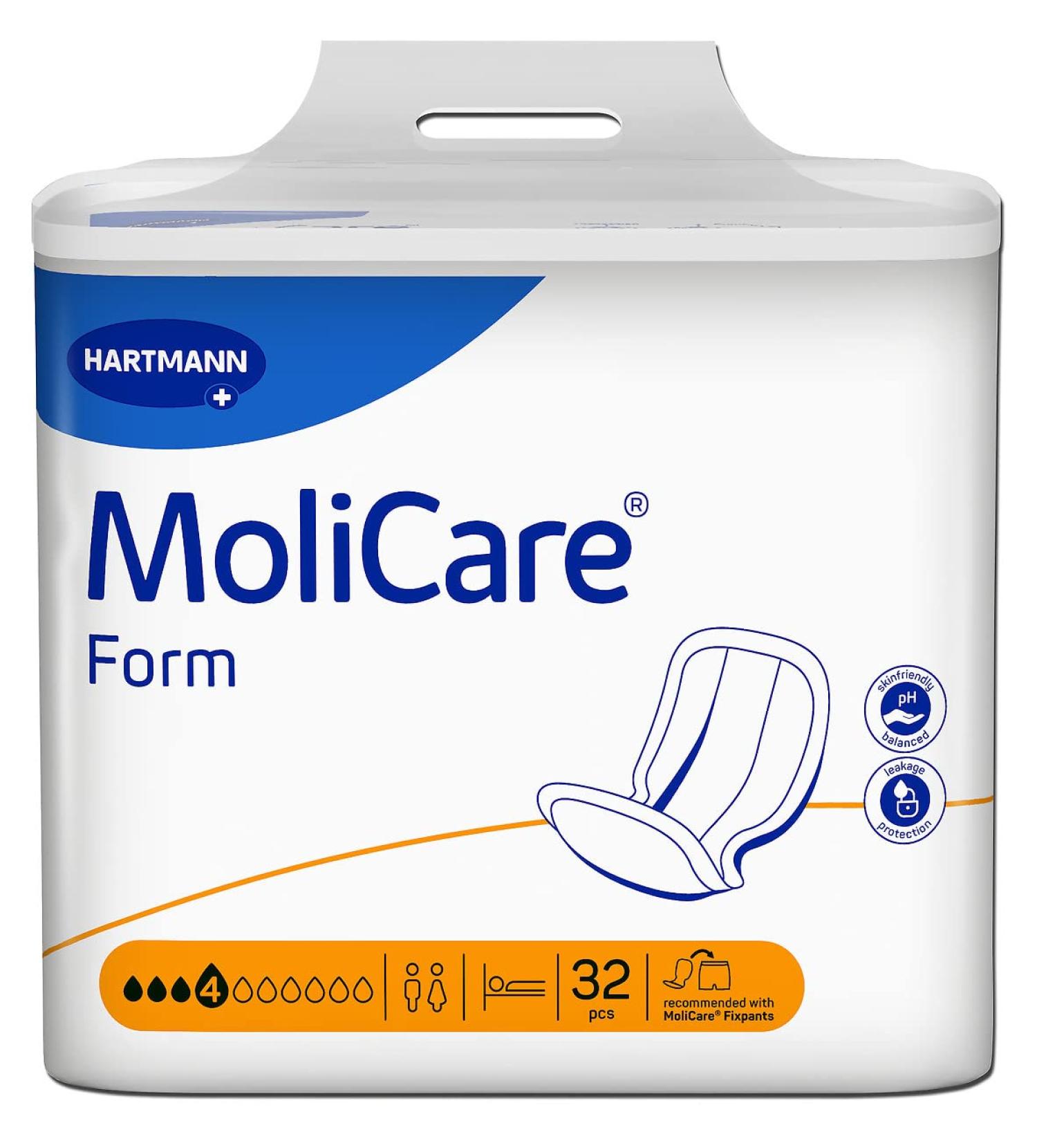 Molicare Form 4 Drops - Easy Incontinence Protection for Men & Women | High Security & Discretion - 128 Pieces | Compatible with Molicare Premium Fixing Pants - Buy Online on GoSupps.com