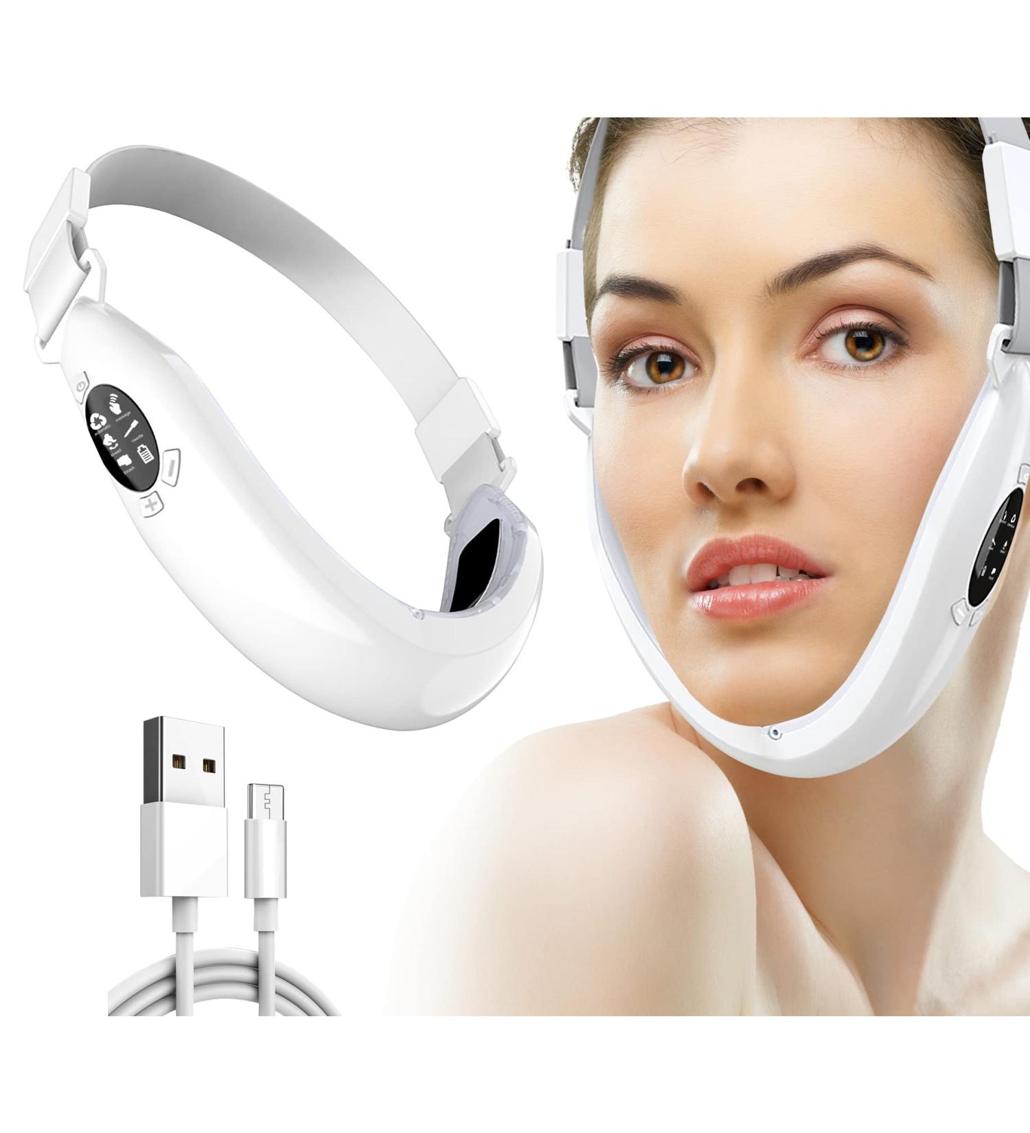 Intelligent Double Chin Reducer & V Face Lifting Beauty Device with Blue Red Light - Buy Online on GoSupps.com