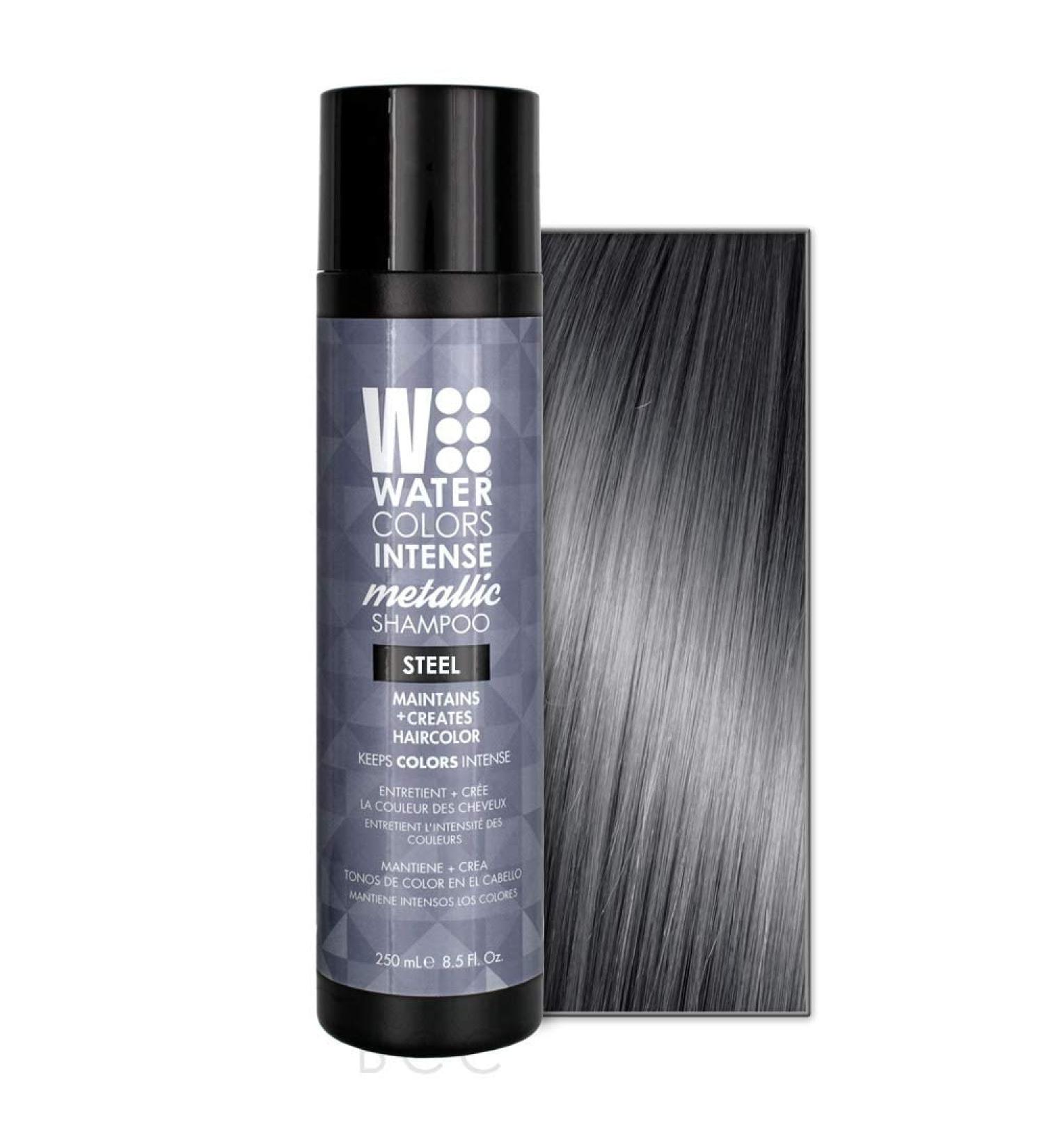 Intense Metallic Color Depositing Sulfate-Free Shampoo - INTENSE METALLIC STEEL 8.5 Fl Oz - Buy Online on GoSupps.com