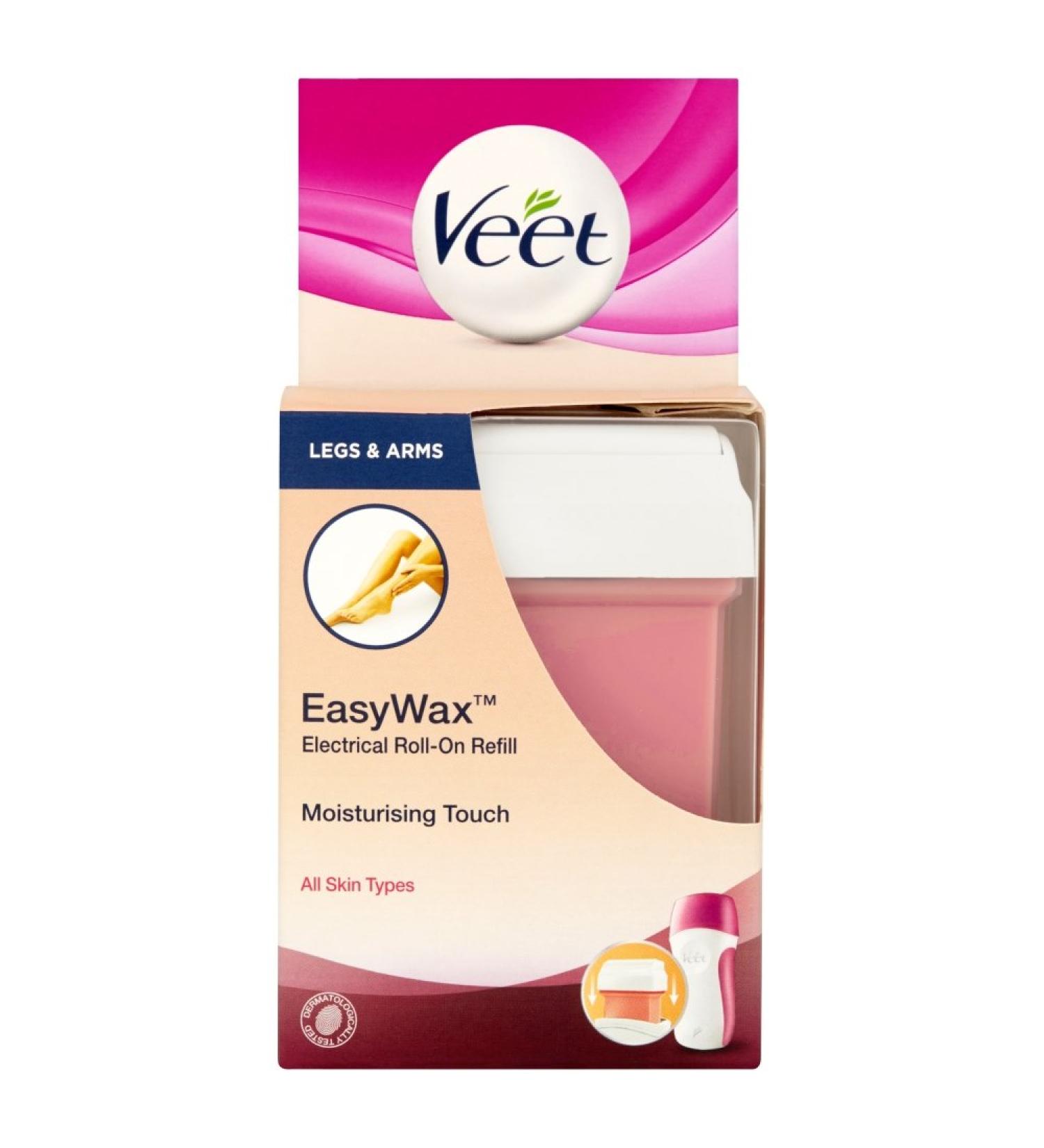 Veet Easy Wax Electrical Roll-On Refill - 50ml for Legs & Arms - Smooth Hair Removal - Buy Online on GoSupps.com