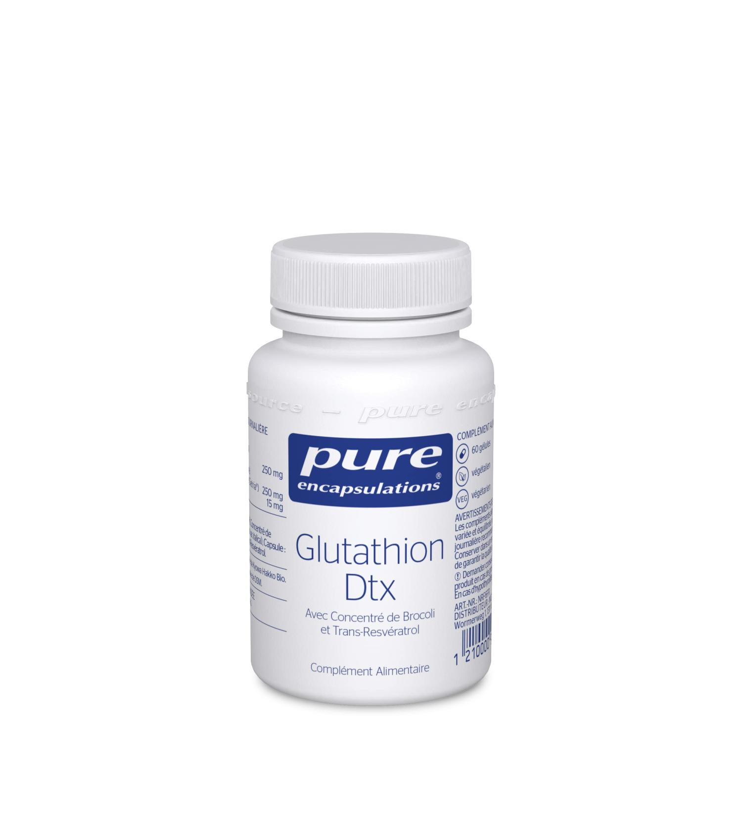 Pure Encapsulations - Glutathione DTX 250mg - 60 Vegan Capsules - Buy Online on GoSupps.com